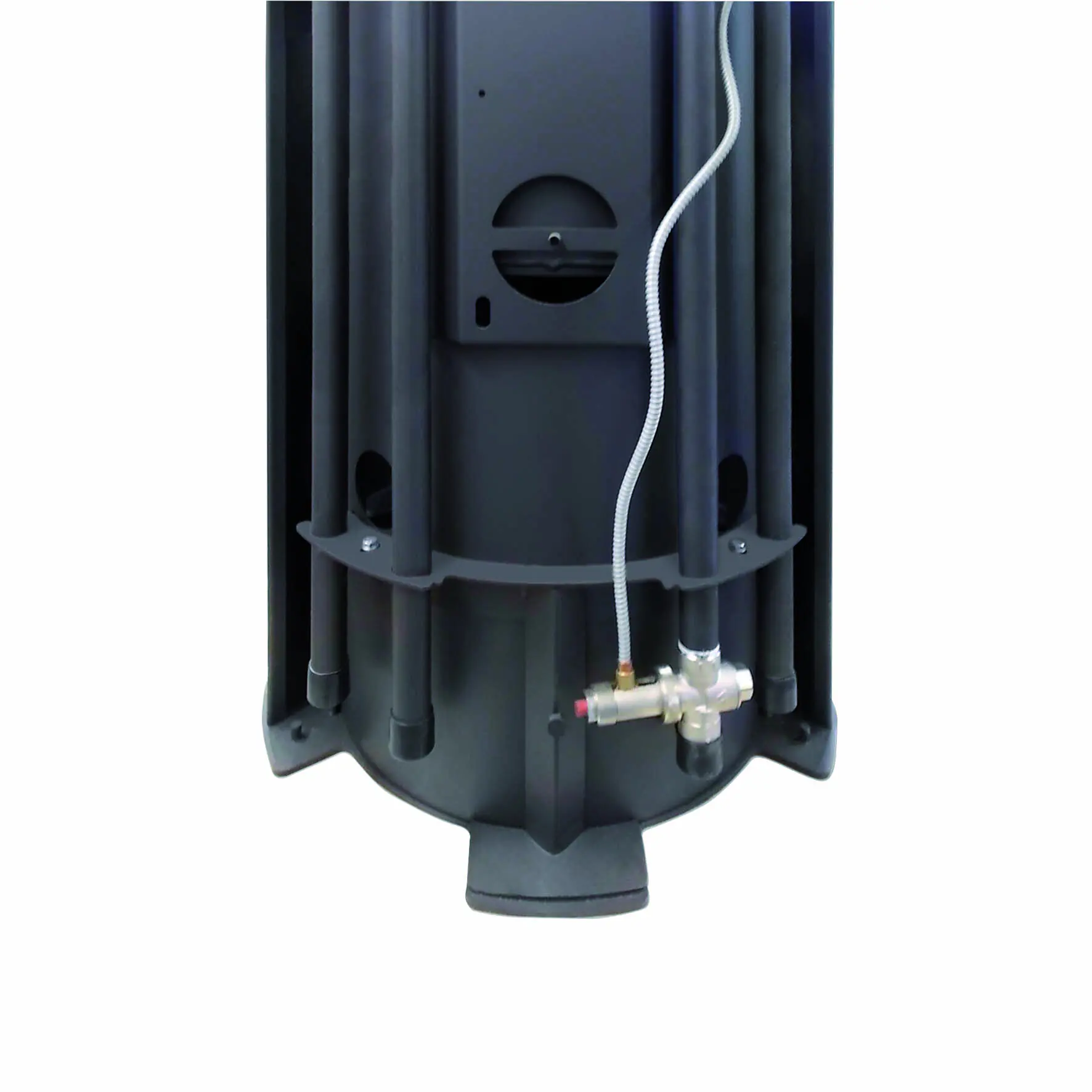 Justus Kaminofen Island Aqua II Speckstein Stahl gussgrau 10 kW