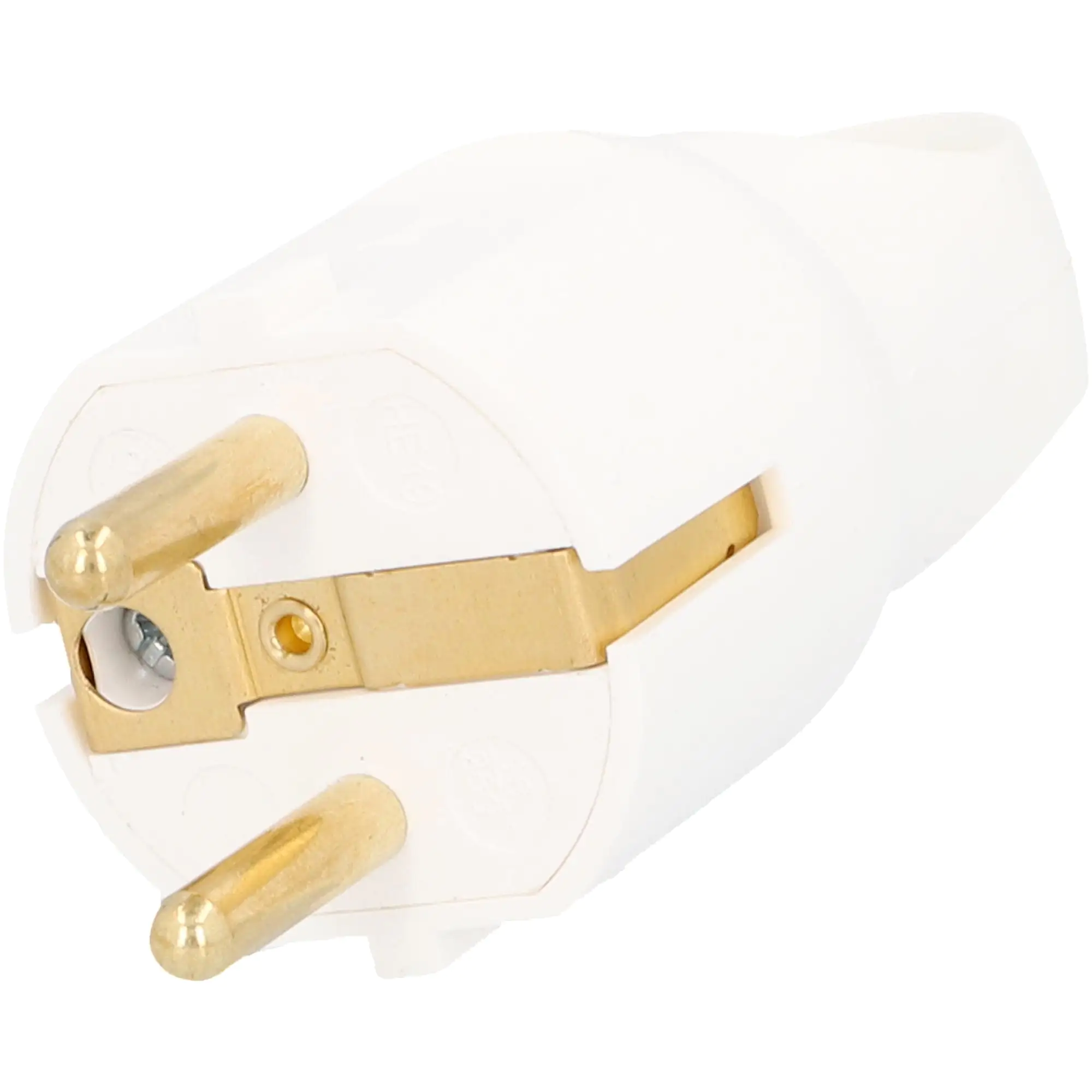 LEGRAND Schutzkontakt-Stecker Knickschutz mit Ausziehhilfe weiß
