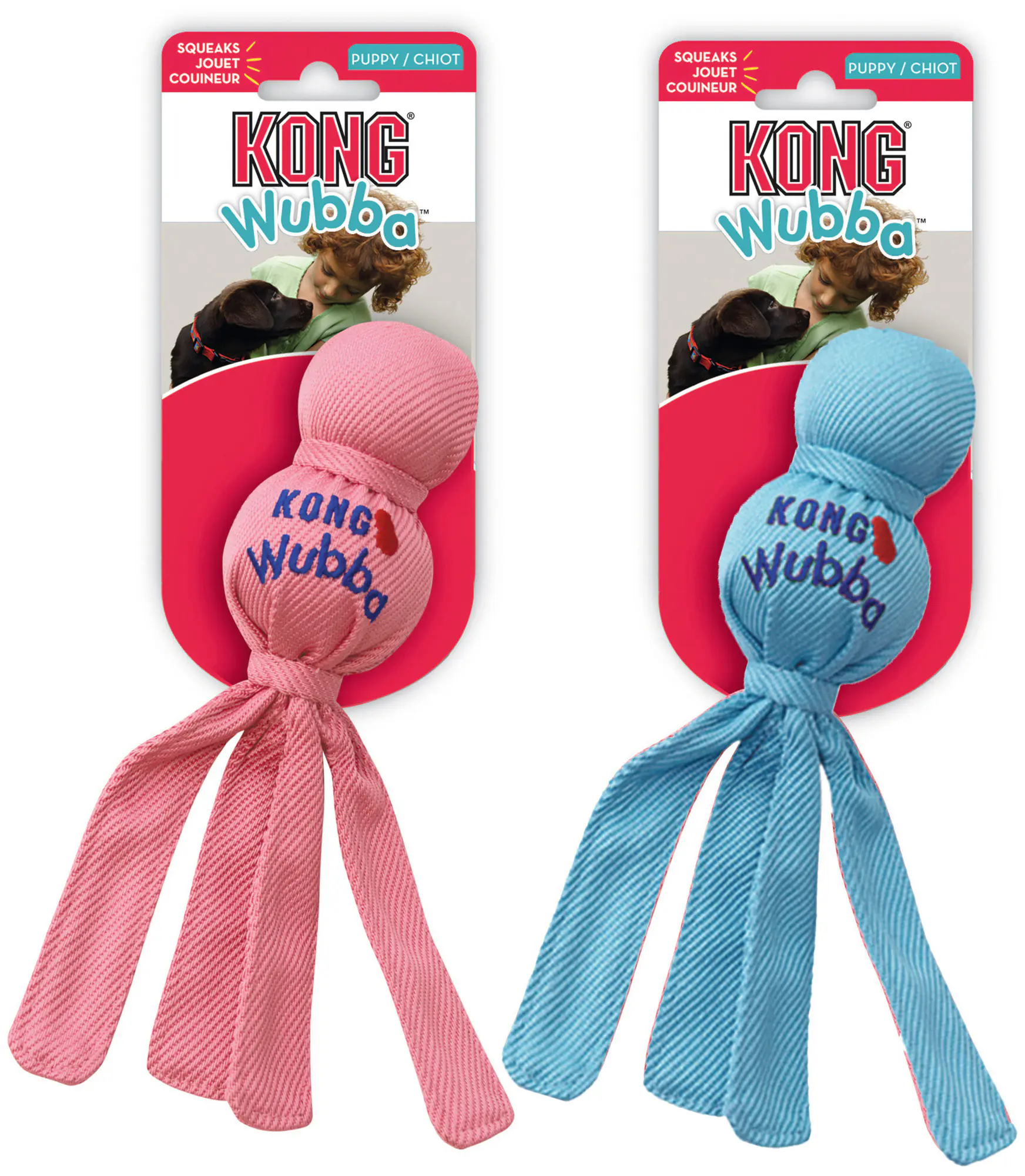 Kong Hundespielzeug Wubba Puppy 22 cm farblich sortiert