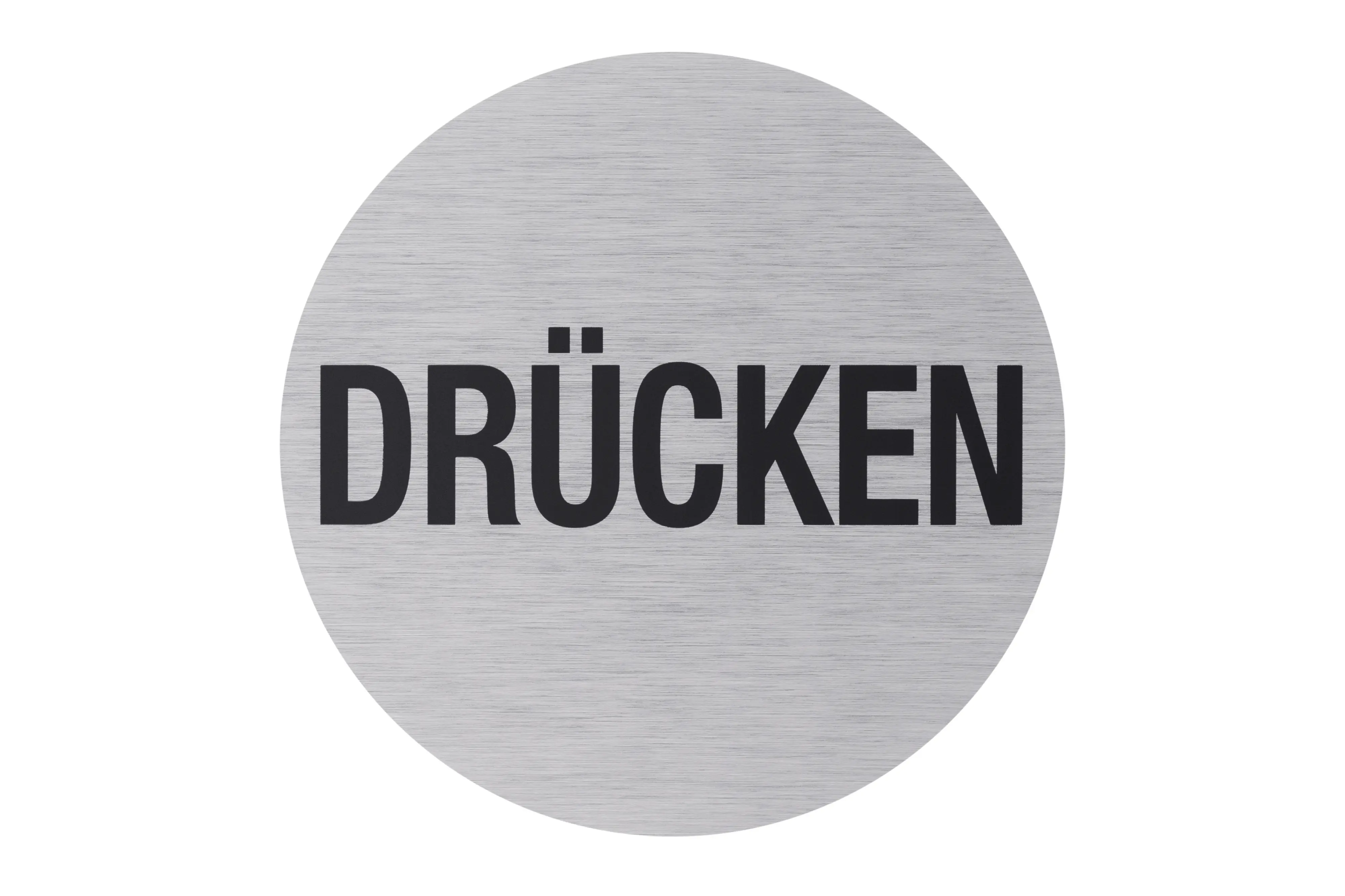 Conmetall Aufkleber Drücken Ø 7,5 cm edelstahl-optik