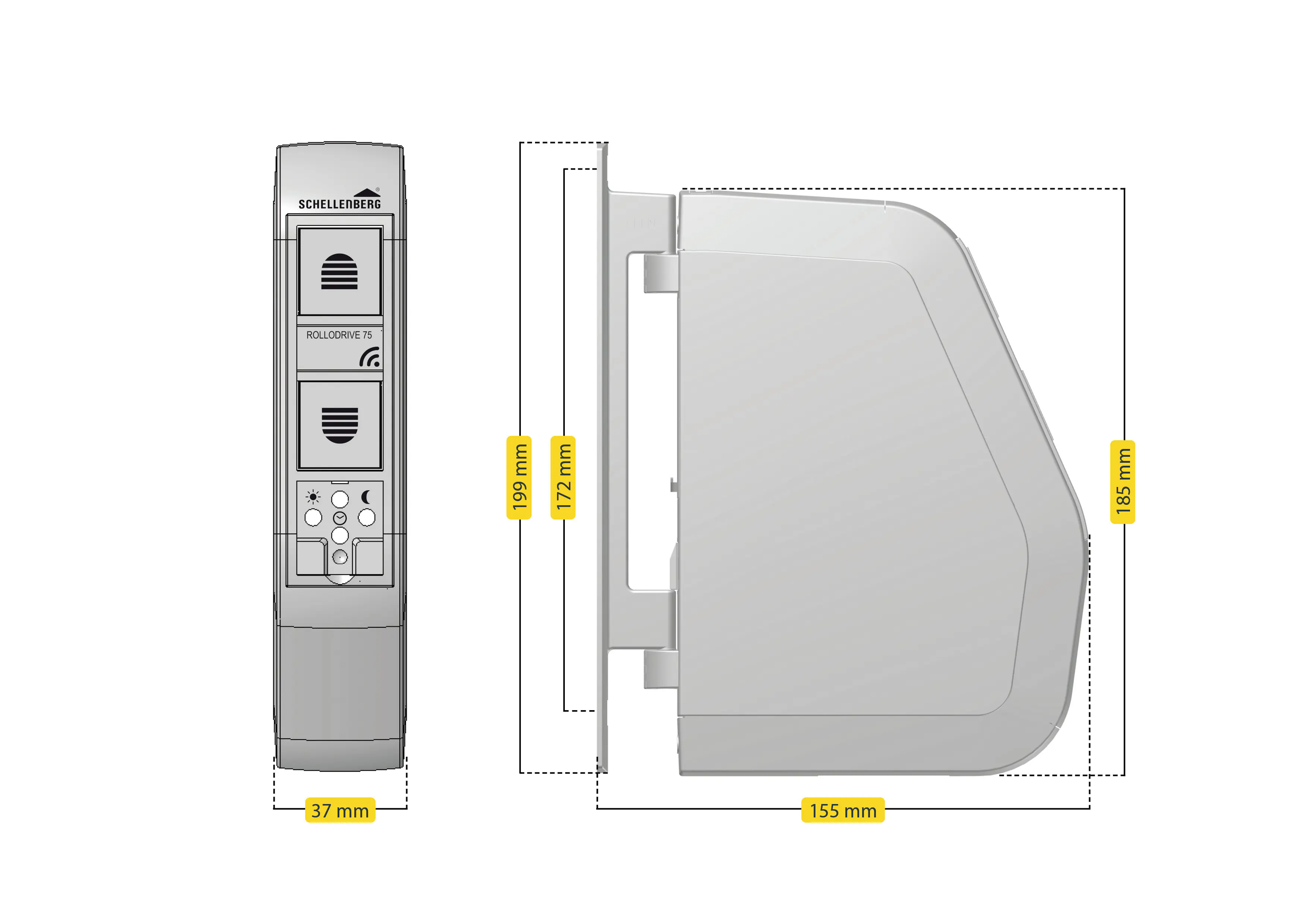 Schellenberg elektrischer Gurtwickler RolloDrive 75 Premium