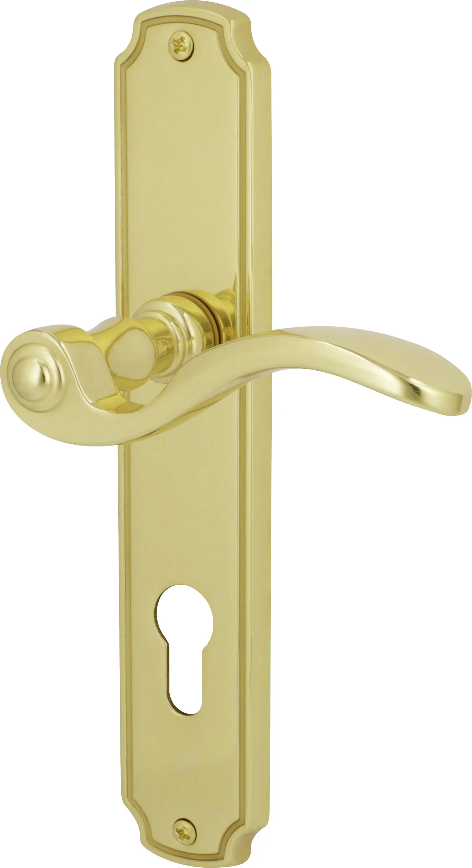 Südmetall Türgriff-Garnitur Langschild Rebeca PZ Messing poliert bronze 220 x 43 mm 