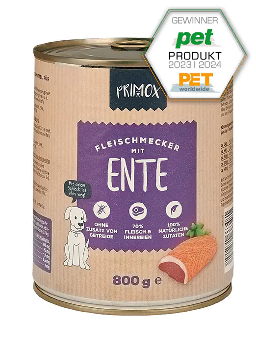 Primox Hundenassfutter Adult getreidefrei 800 g Ente