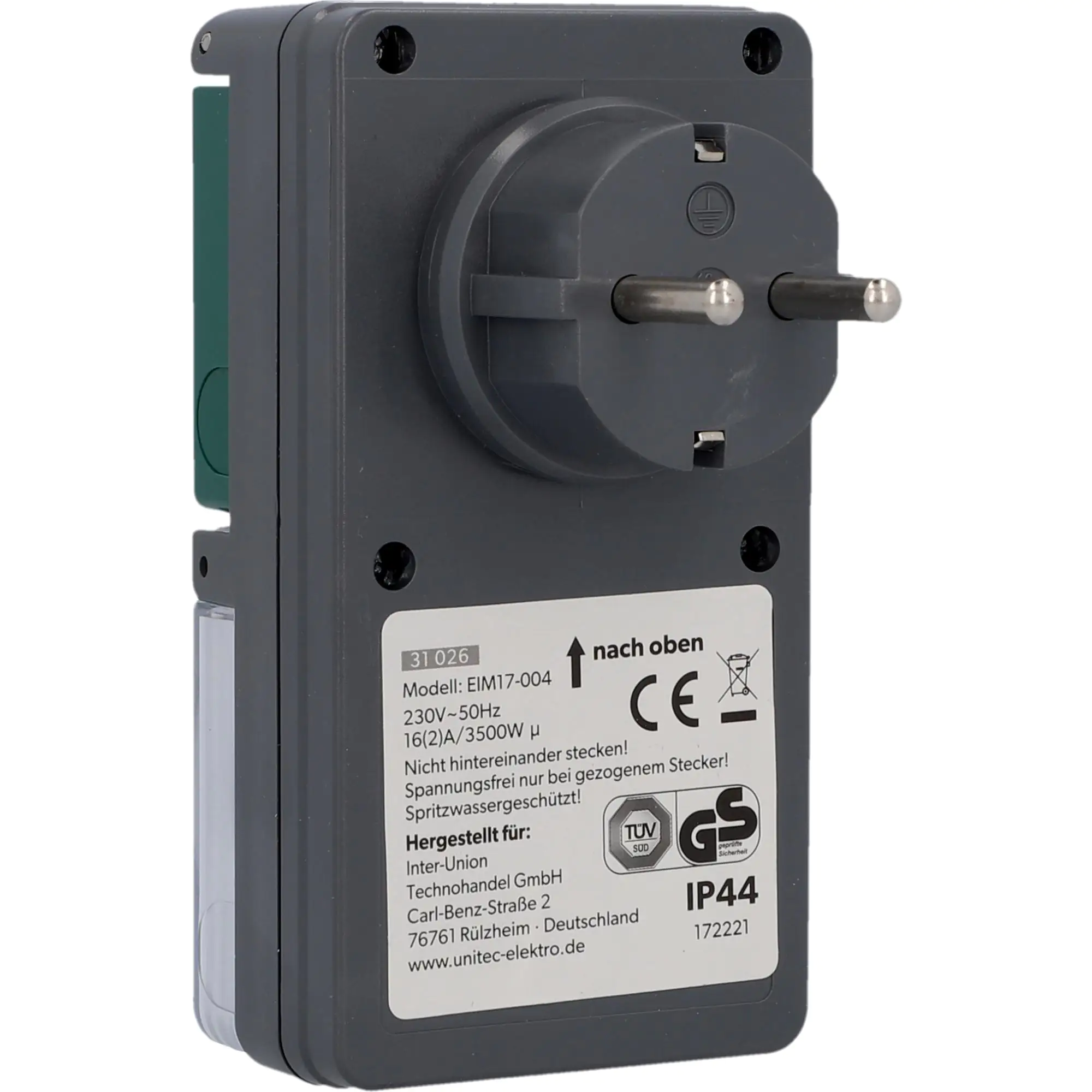Zeitschaltuhr mini 3.500W mechanisch, IP44