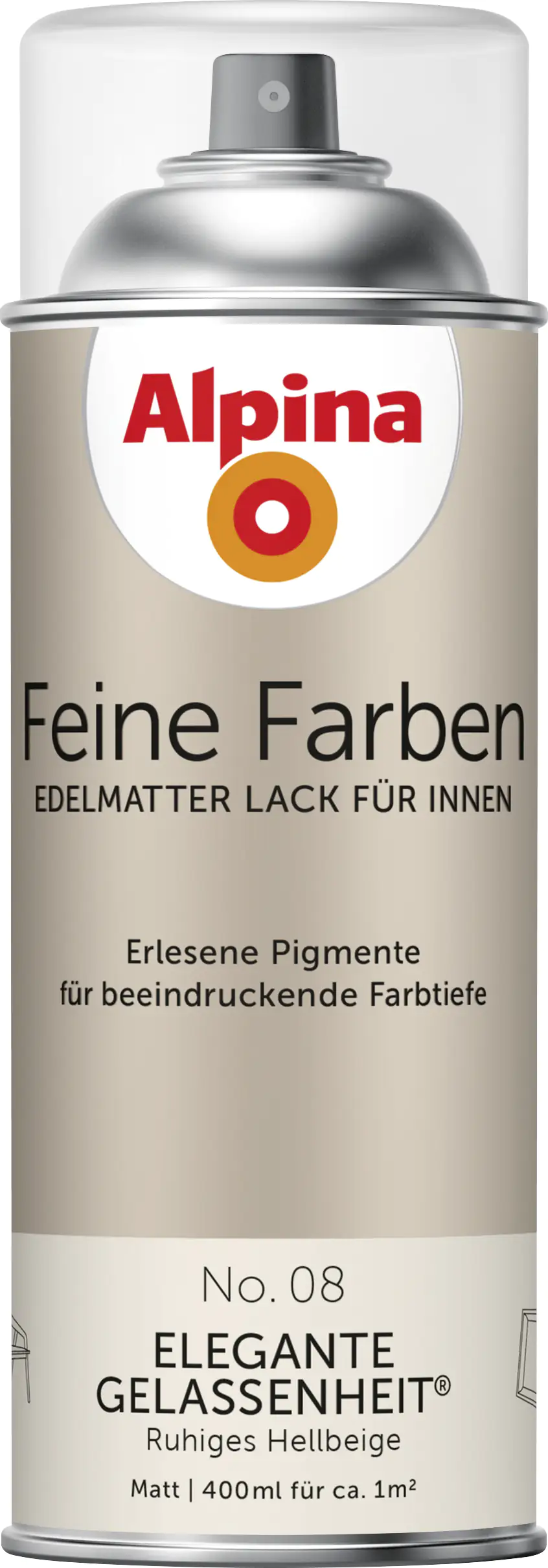 Alpina Feine Farben Sprühlack No. 08 Elegante Gelassenheit - hellbeige 400 ml