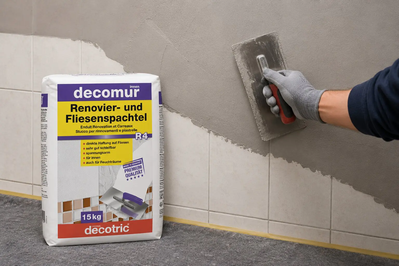 Decotric Decomur Renovier- und Fliesenspachtel R4 15 kg