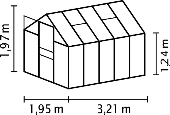 Vitavia Gewächshaus Venus 6200 192 x 317 cm 6 mm HPK