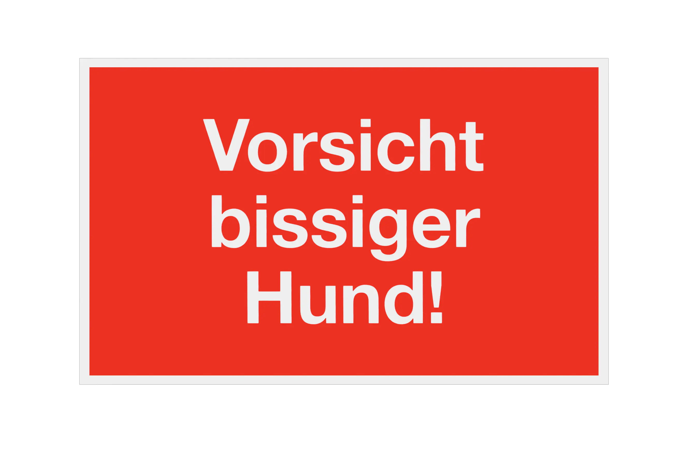 Conmetall Hinweisschild Vorsicht bissiger Hund! 25 x 15 cm