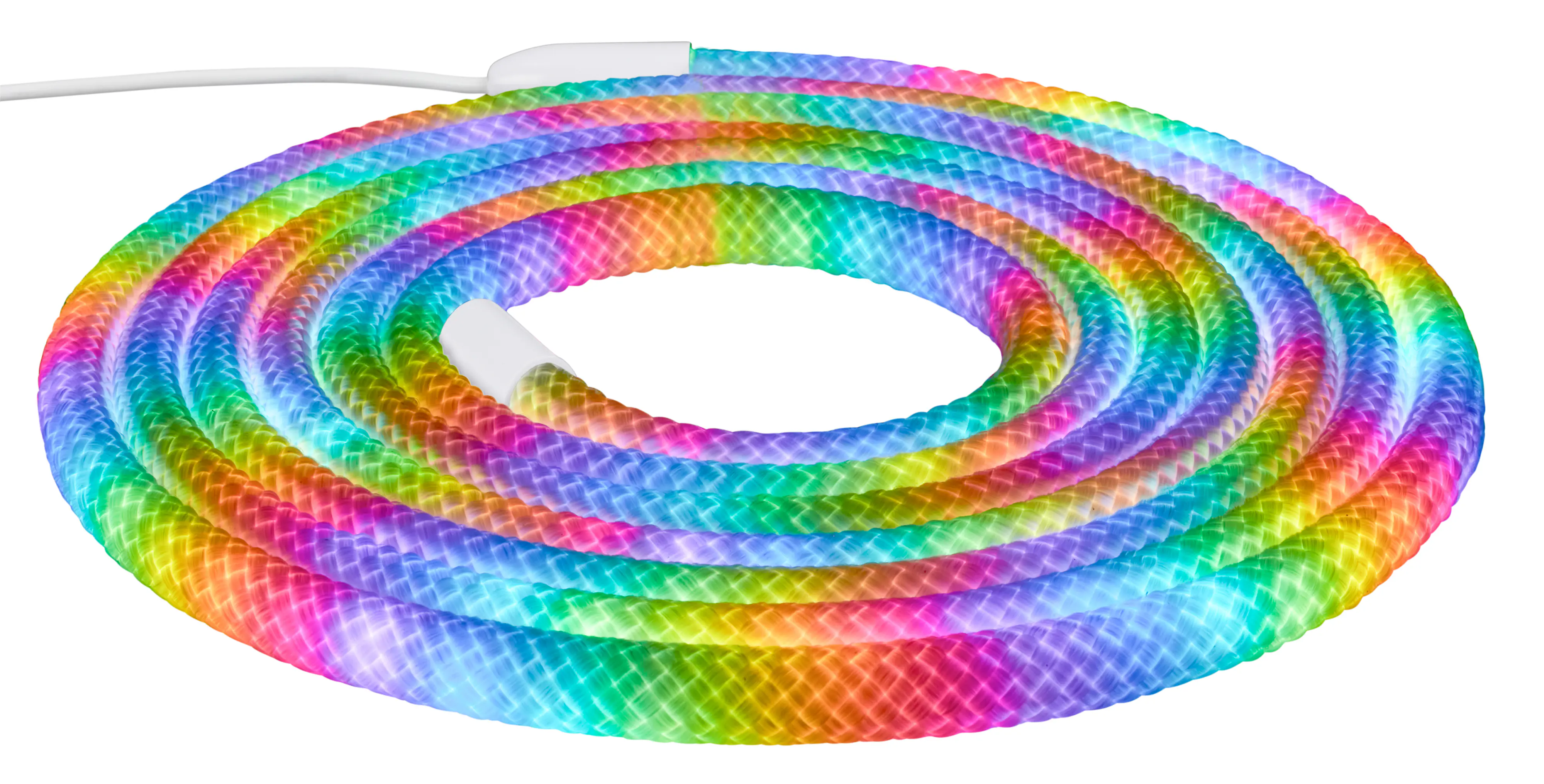 Briloner LED-Lichtschlauch RGBIC mit Musiksensor 5 m dimmbar weiß