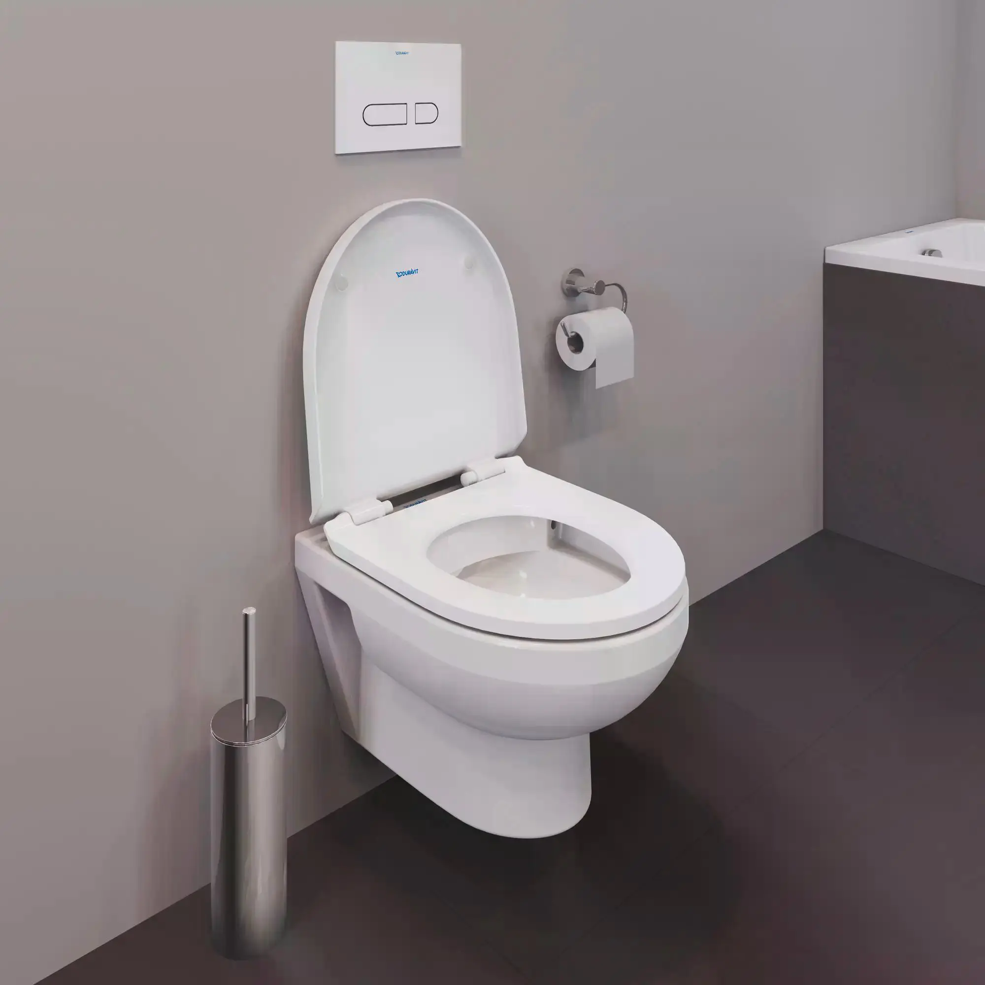 Duravit Wand WC spülrandlos DuraStyle Basic Tiefspüler weiß inkl. WC Sitz