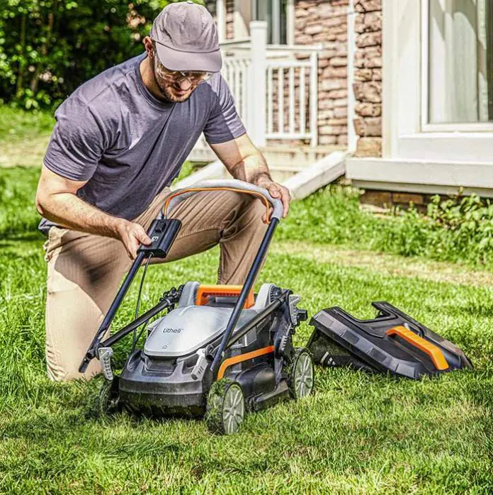 Litheli Akku Rasenmäher Handy+ 20V, 33 cm Schnittbreite inkl. 1 SE-Akku 4 Ah