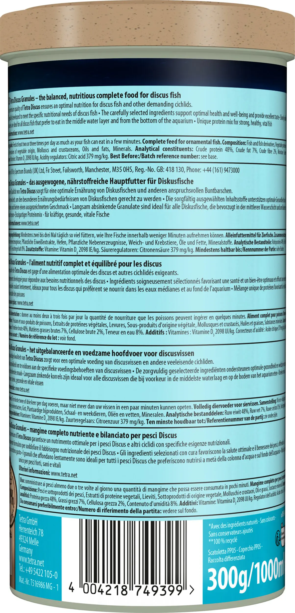 Tetra Diskusfutter Colour Granules 1 L