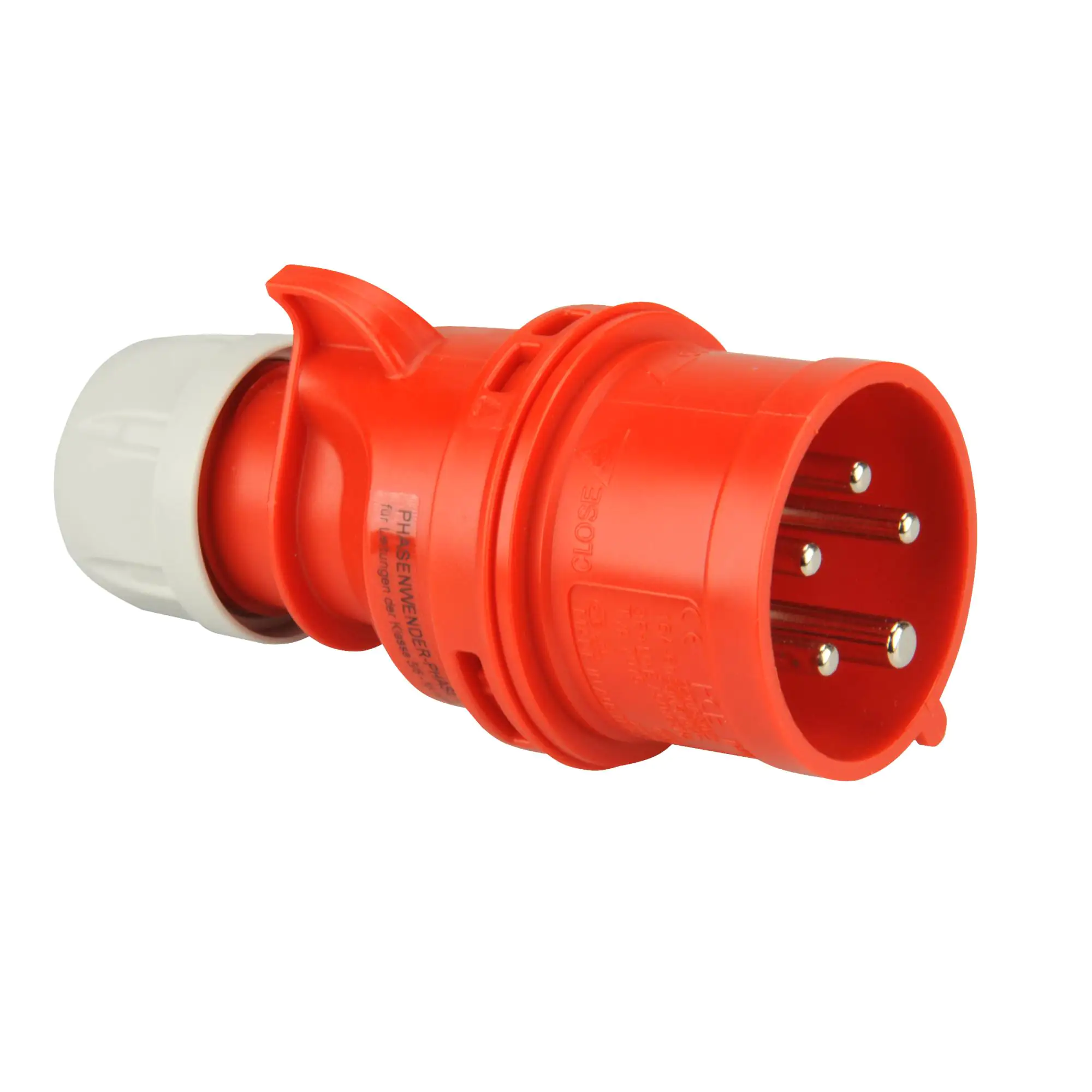 PCE CEE-Stecker 5-polig 16A Phasenwender rot