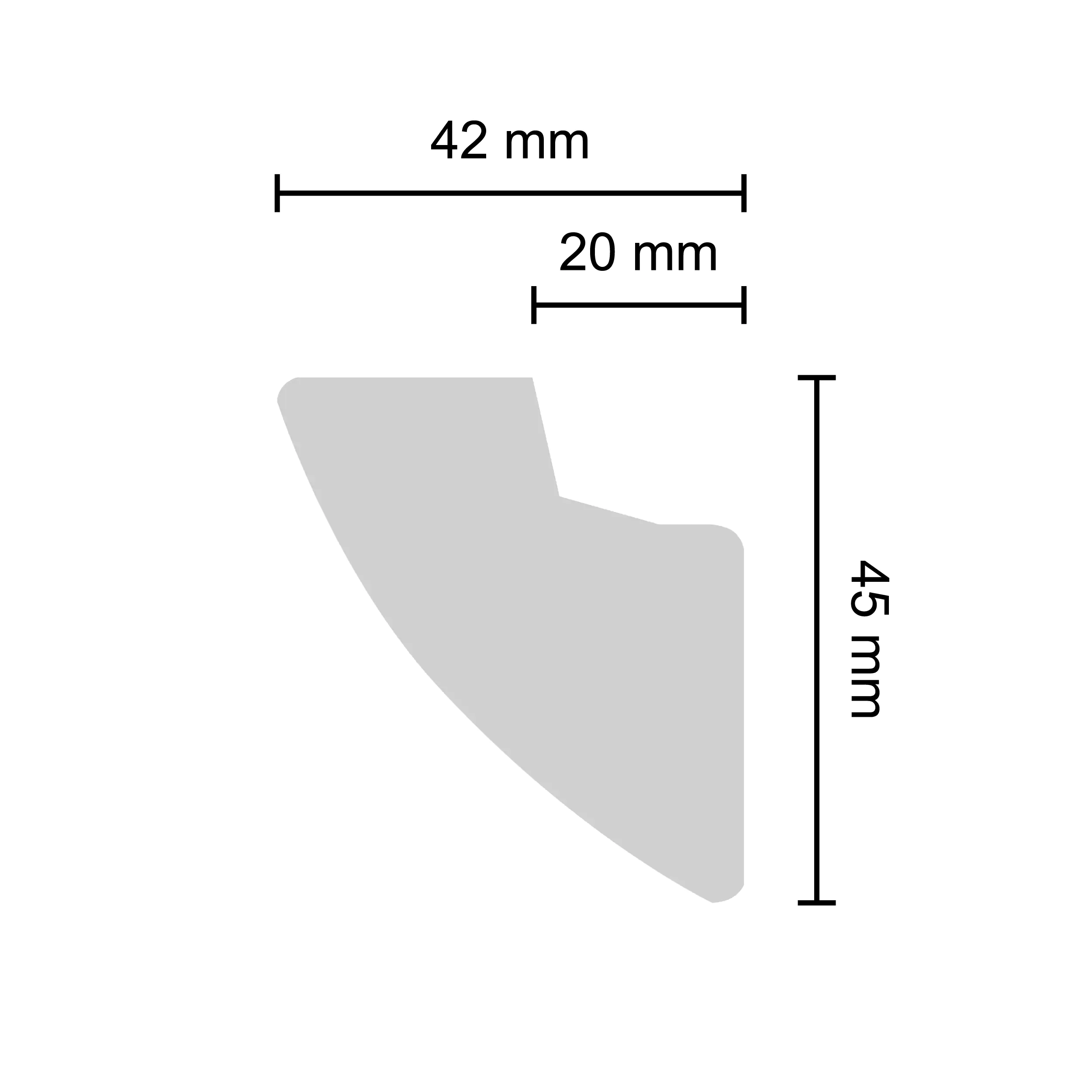 Decosa Lichtleiste Karoline, 2 m x 53 mm x 45 mm