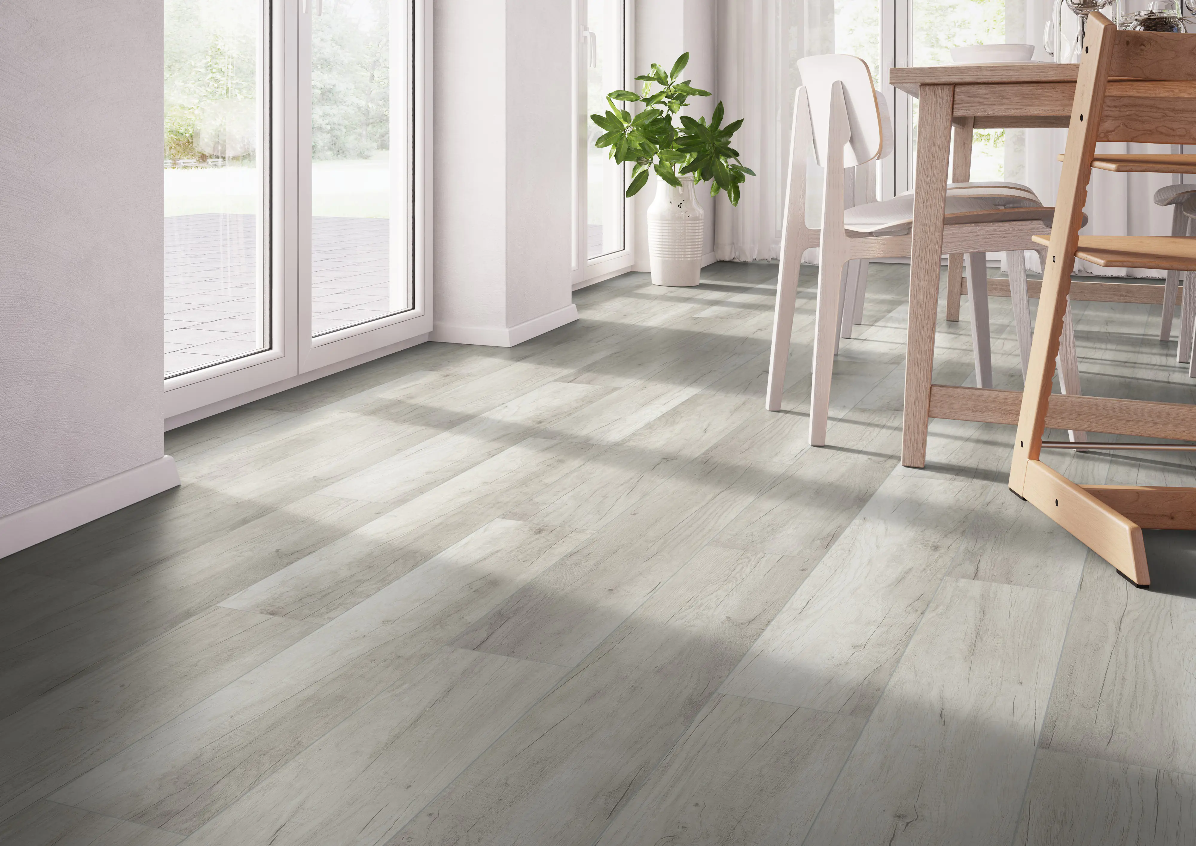Classen Laminat Megaloc Aquaprotect 128,5 x 19,2 cm 8 mm Oak light grey