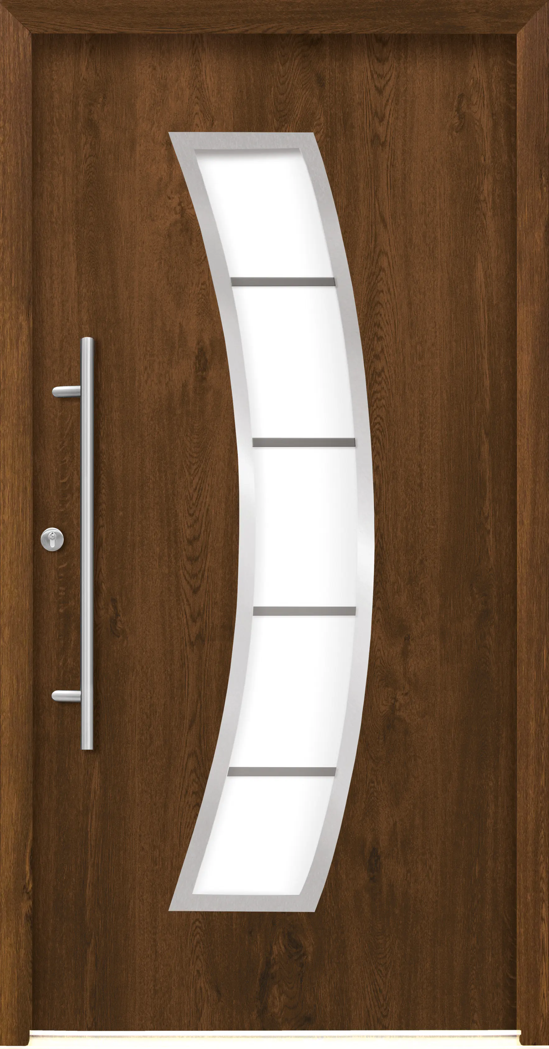 Splendoor Haustür Passivedoor Premium P14 Nussbaum DIN Links 110 x 210 cm