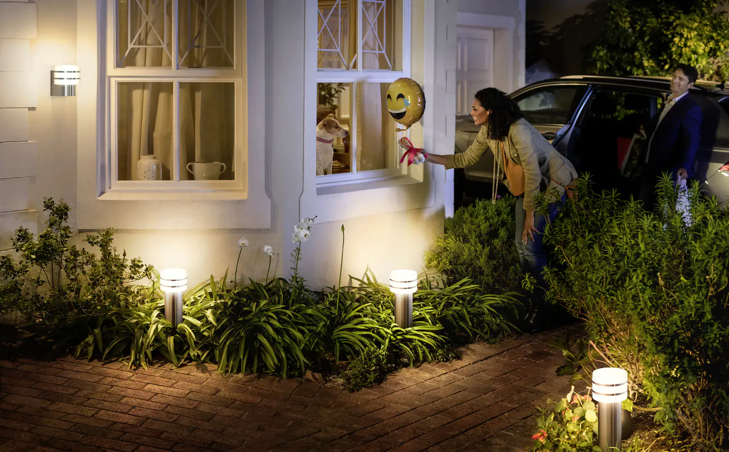 Philips Hue LED Sockelleuchte White Tuar edelstahl 40 x 15 cm dimmbar
