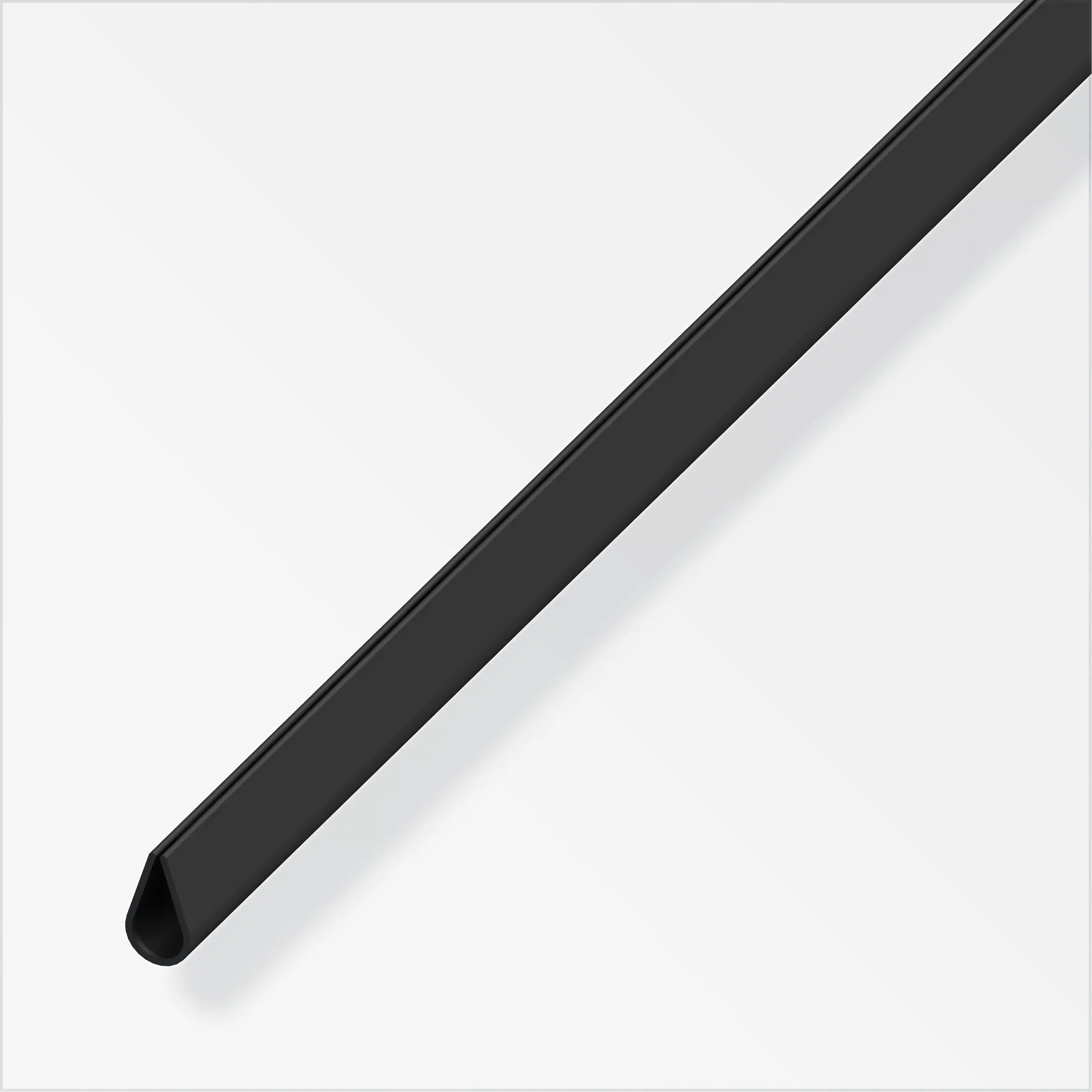 alfer Rahmen-Profil 1 m, 8.5 x 15 mm PVC (Kunststoff) glatt schwarz