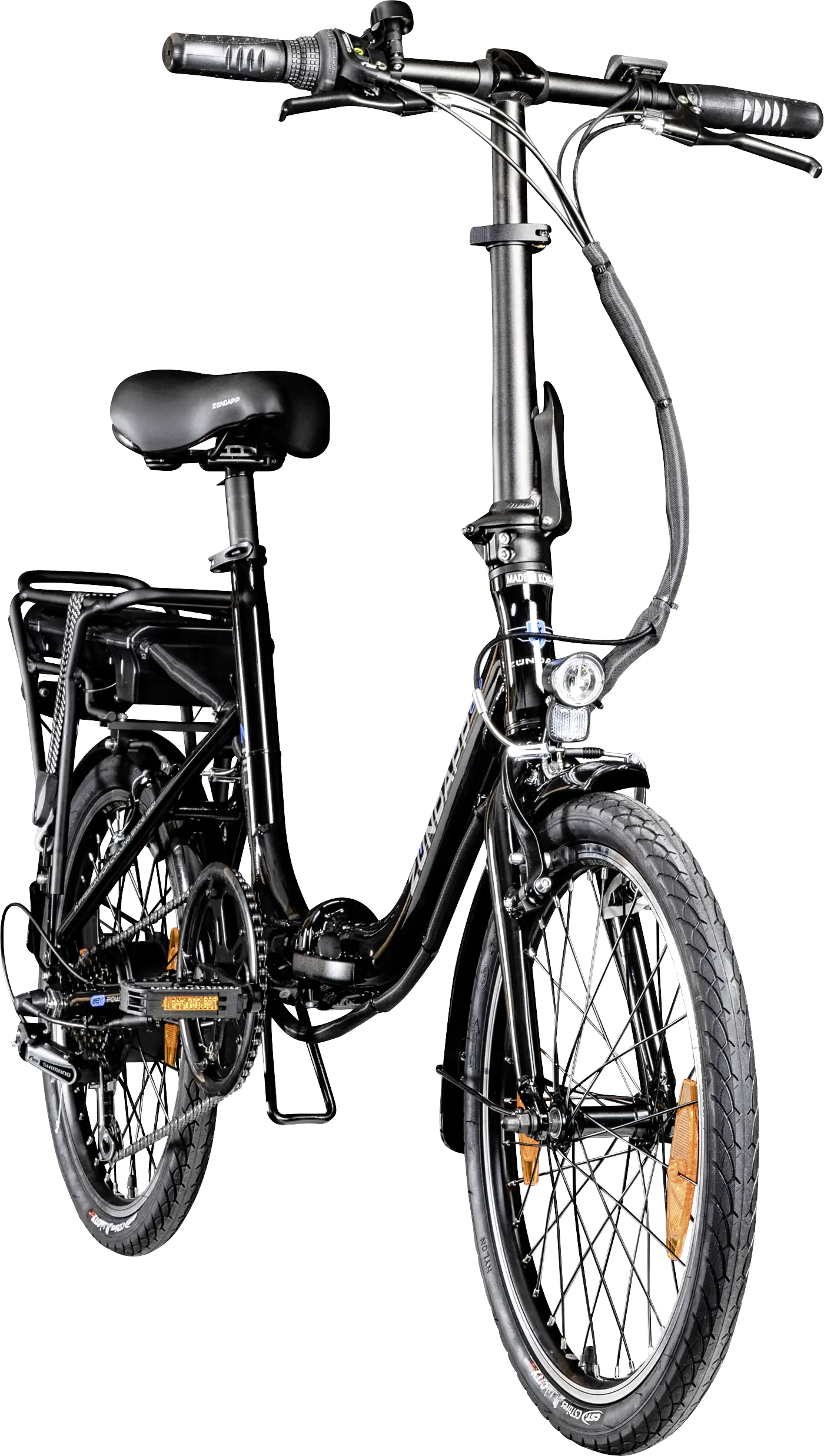 Zündapp E-Bike Faltrad Z110 20 Zoll RH 33cm 7-Gang 374 Wh schwarz rot