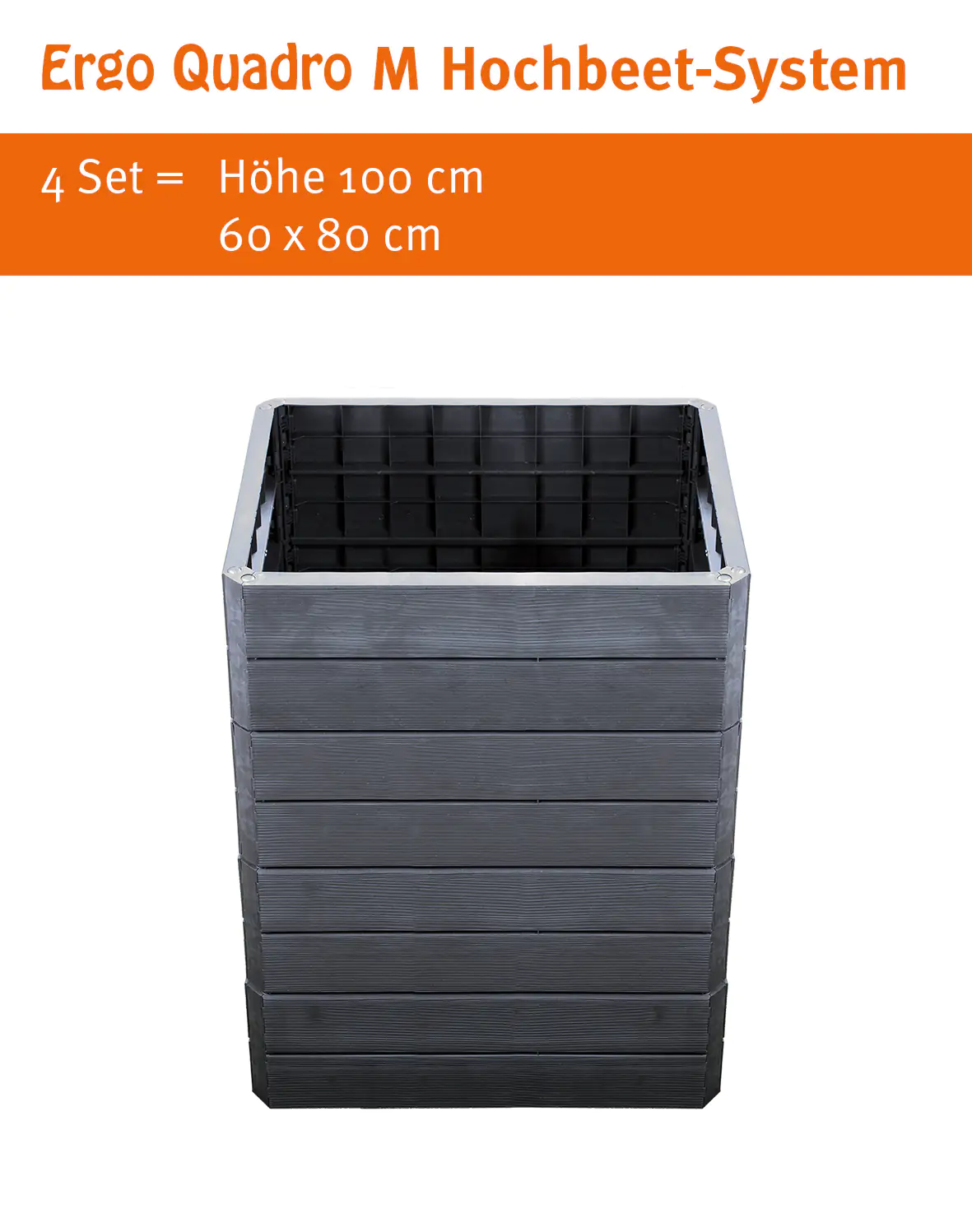 Garantia Hochbeet Ergo Quadro M 60 x 80 x 25 cm