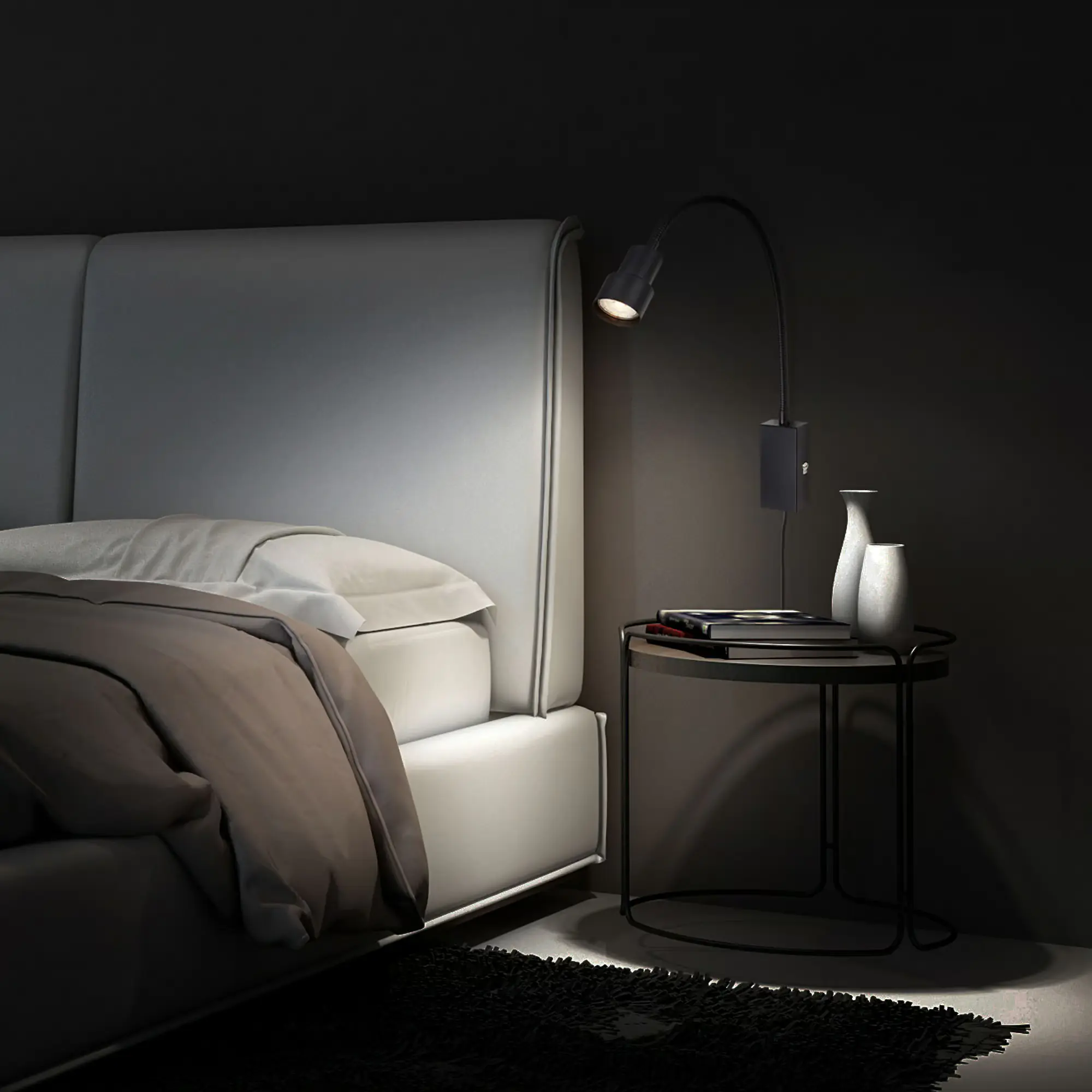 Briloner LED Touch Wandleuchte Tusi schwarz 5W, warmweiß