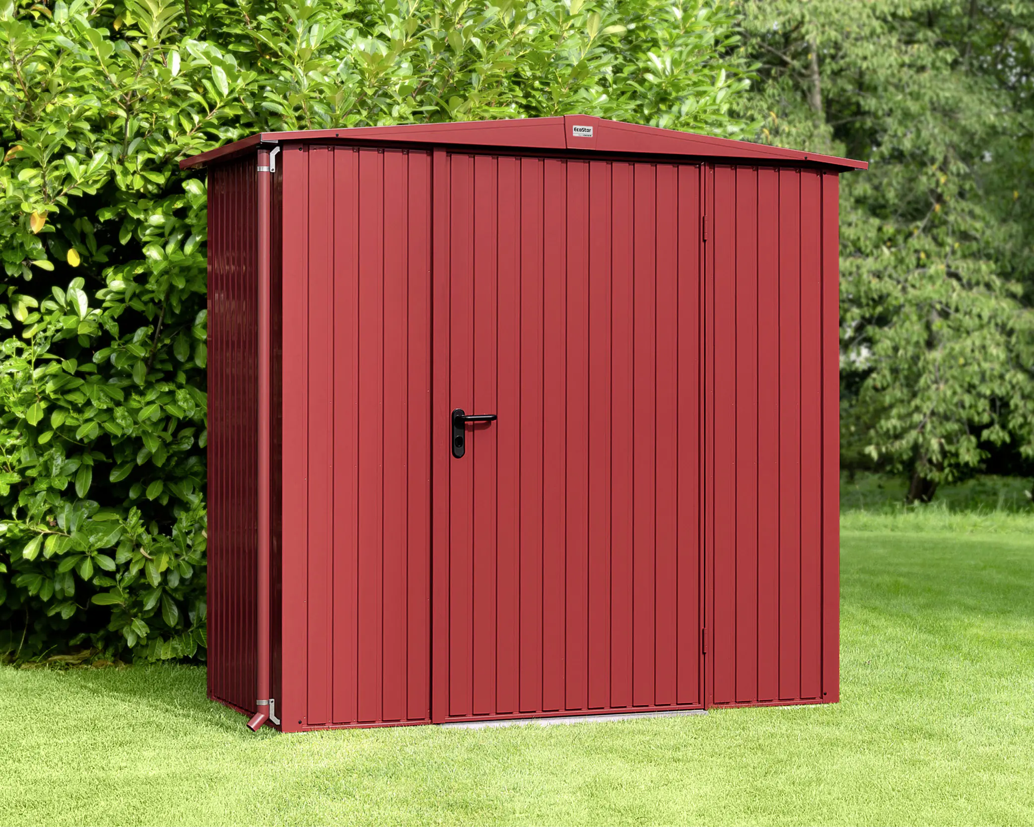 Ecostar Gerätehaus Trend-S Typ 1 258,8 x 121,3 x 216 cm purpurrot