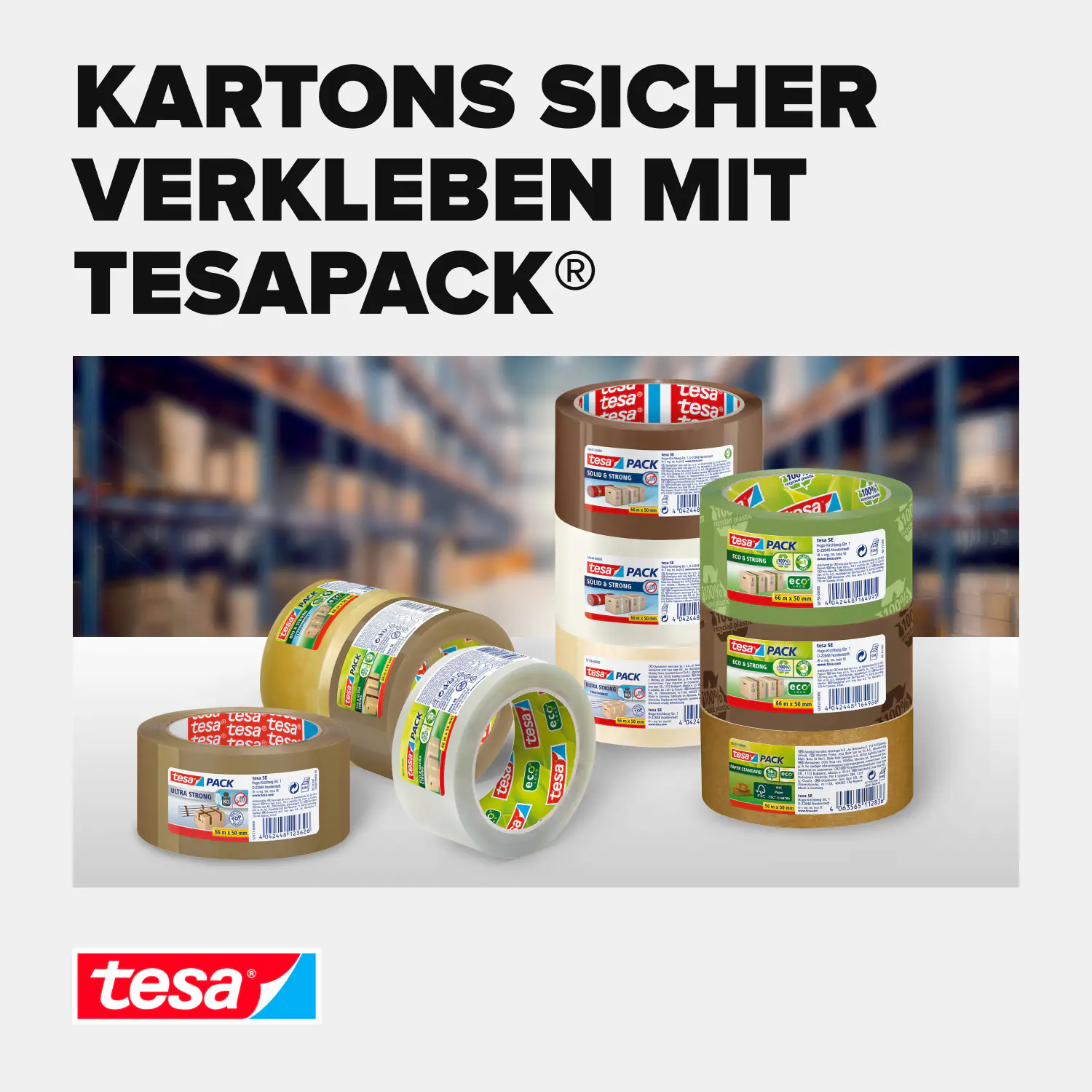 tesa Pack Solid & Strong 66 m x 50 mm, braun