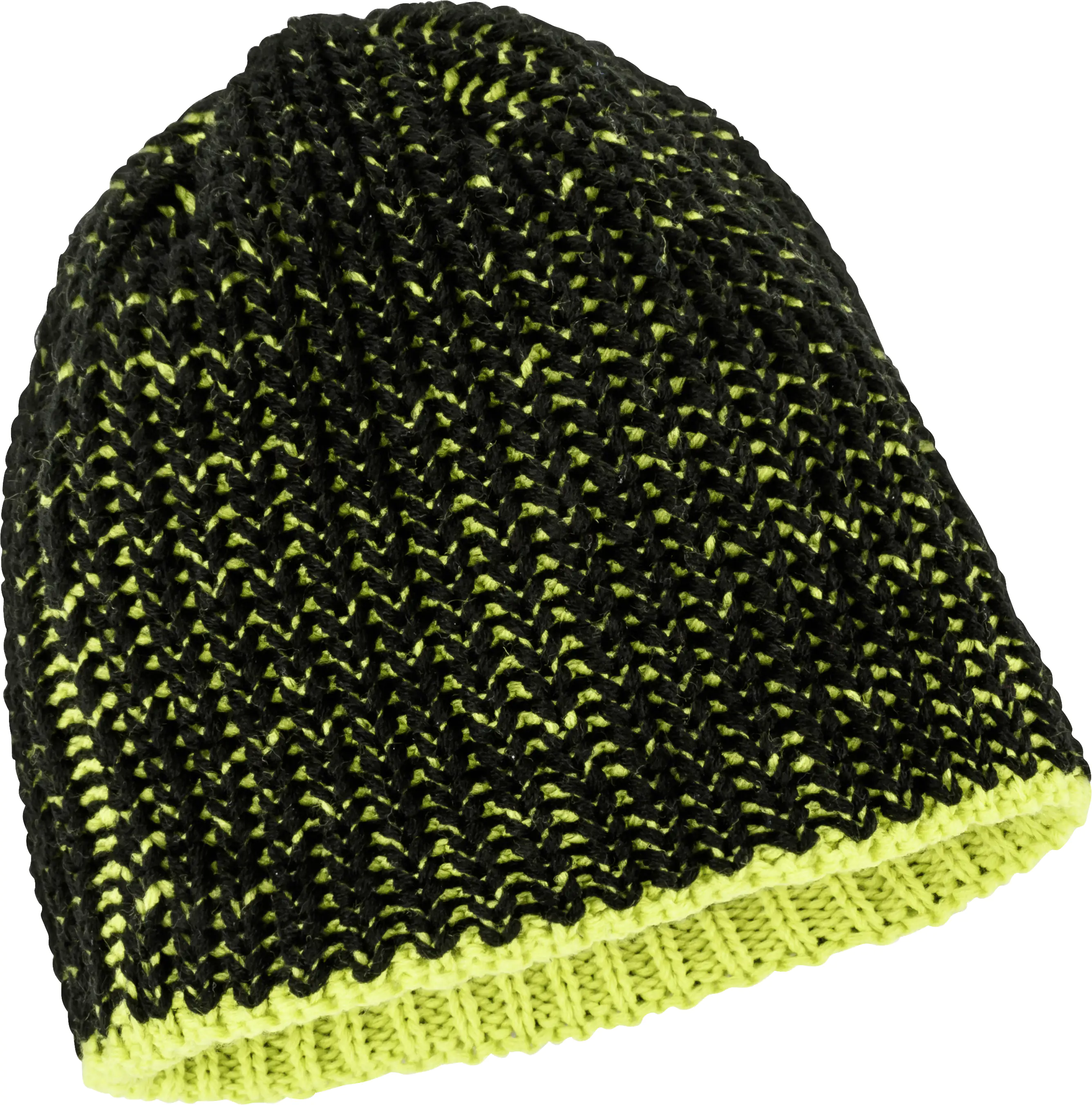 Bullstar Grobstrickmütze ULTRA schwarz/lime, Größe I