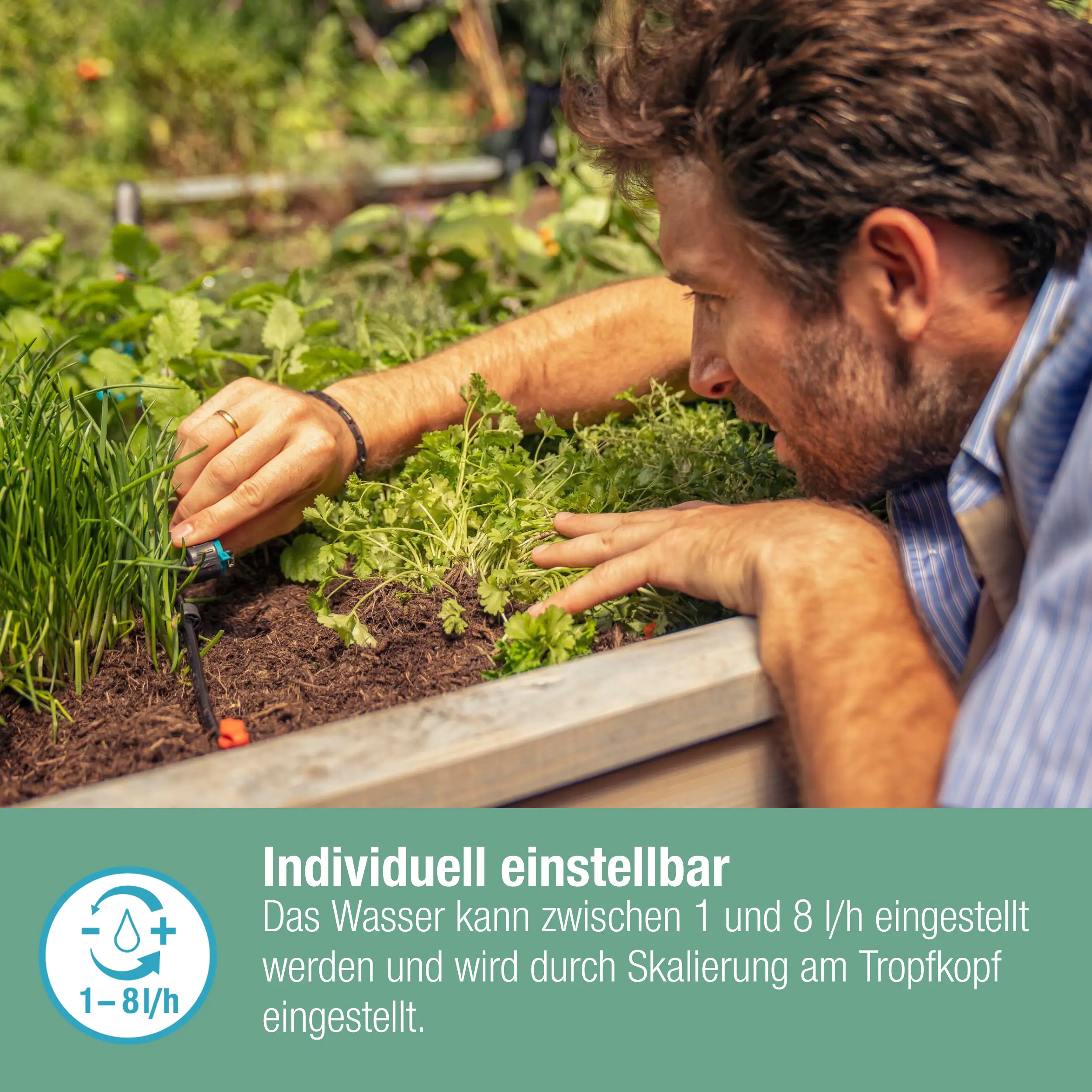 Gardena Reihentropfer, 1-8 l/h regulierbar