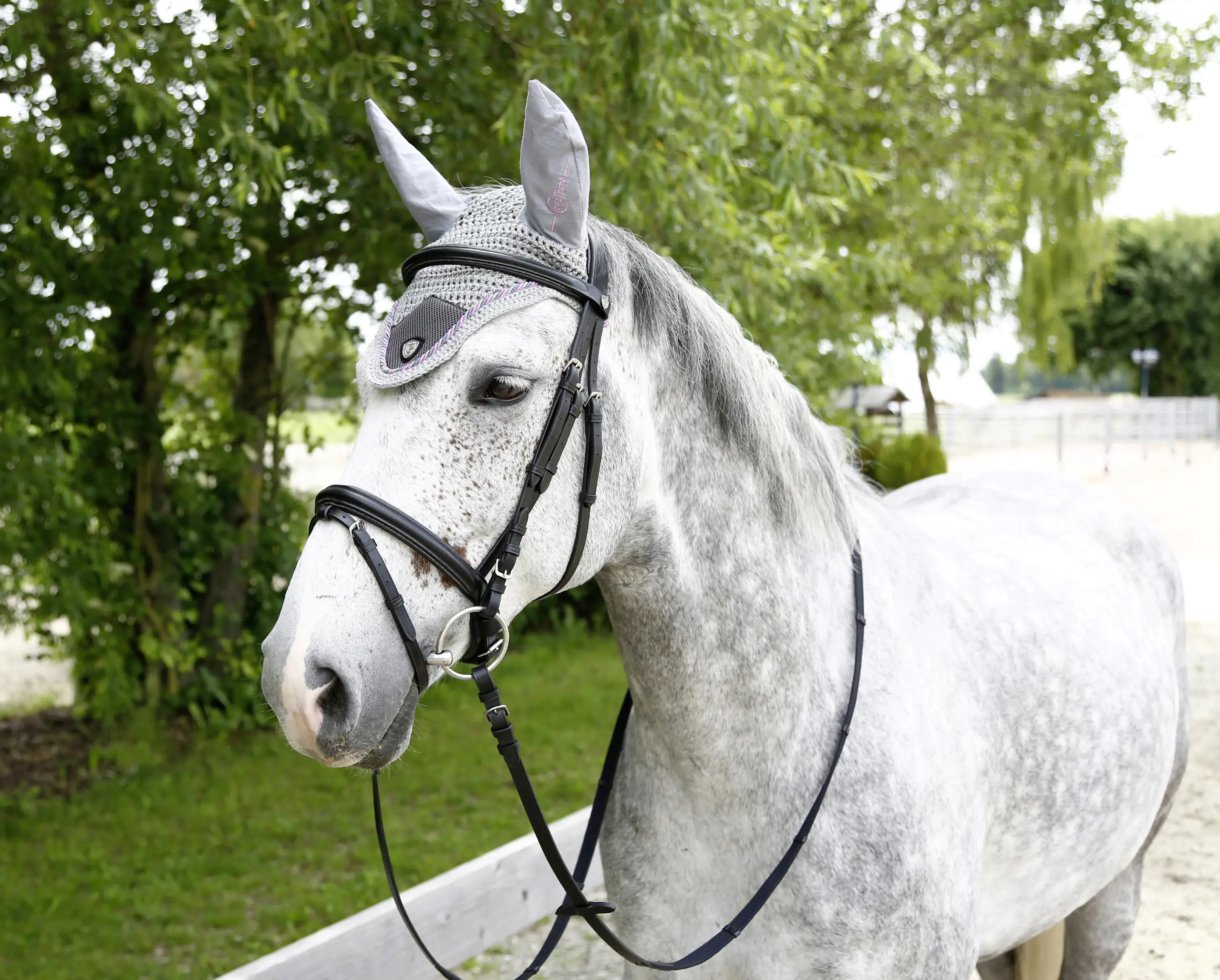 Kerbl Covalliero Fliegenhaube Tampa light grey