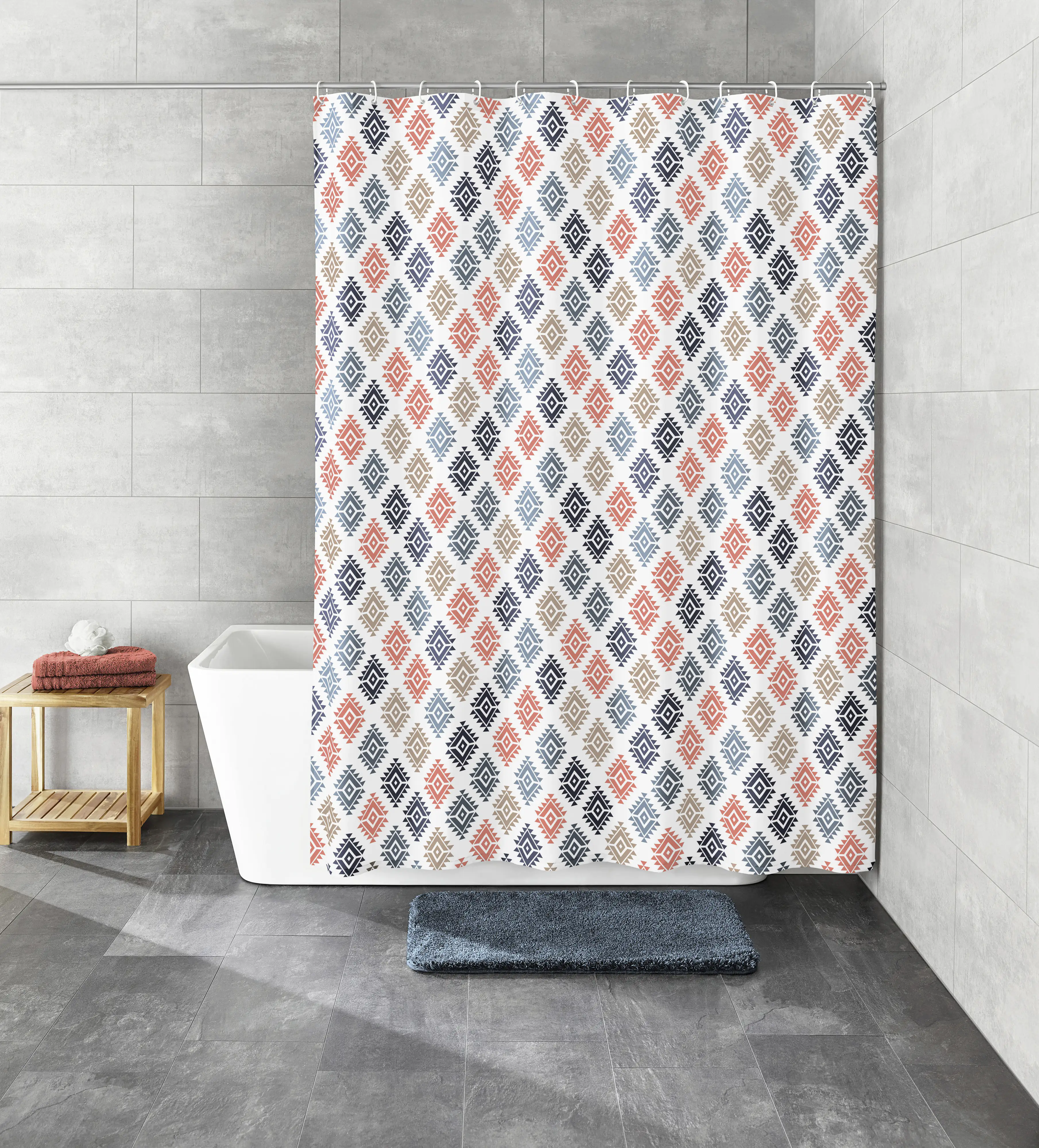 Kleine Wolke Duschvorhang Breeze Multicolor, 180 x 200 cm