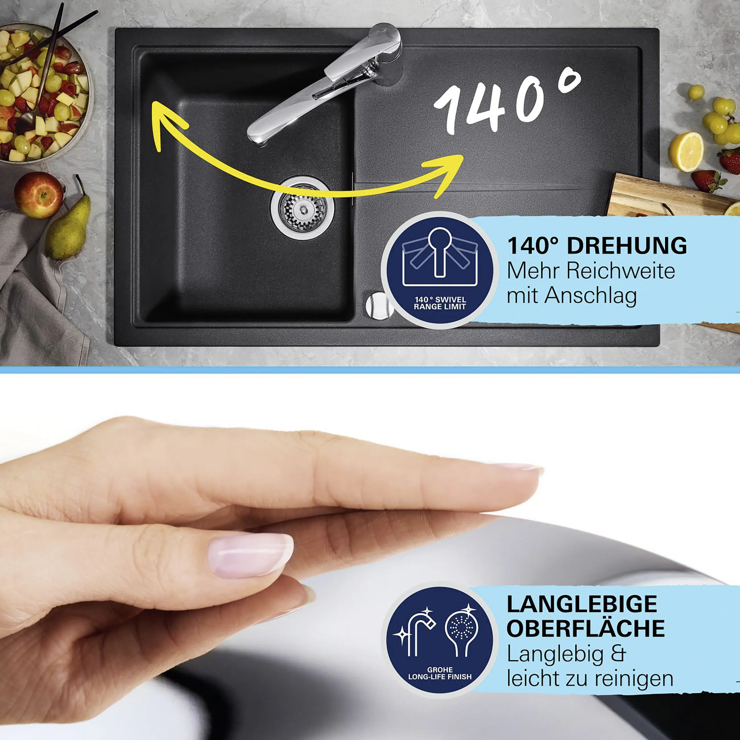 Grohe Quickfix Küchenarmatur Start chrom