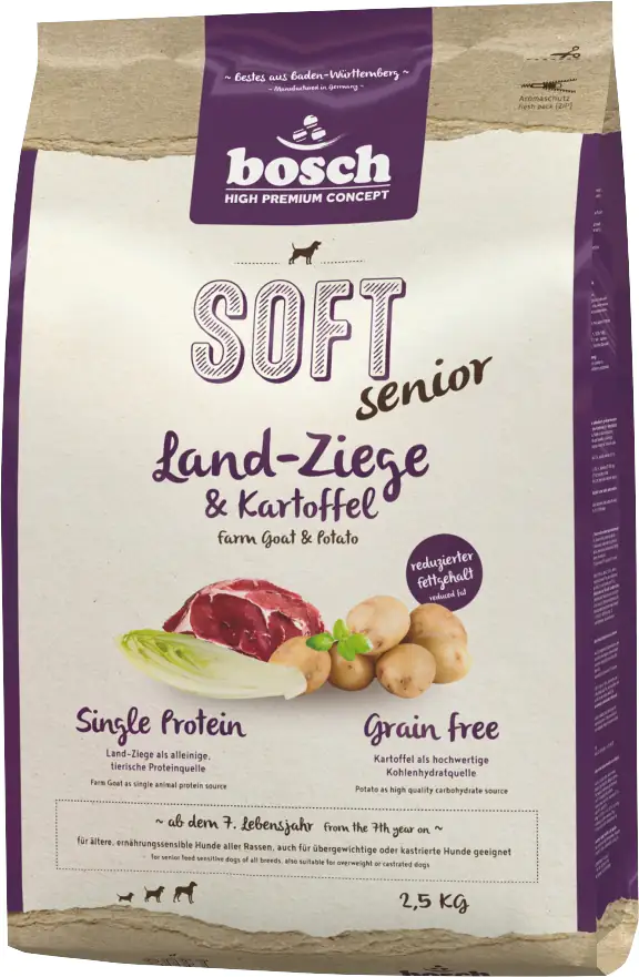 Bosch Hundetrockenfutter Senior 2,5 kg Ziege & Kartoffel 