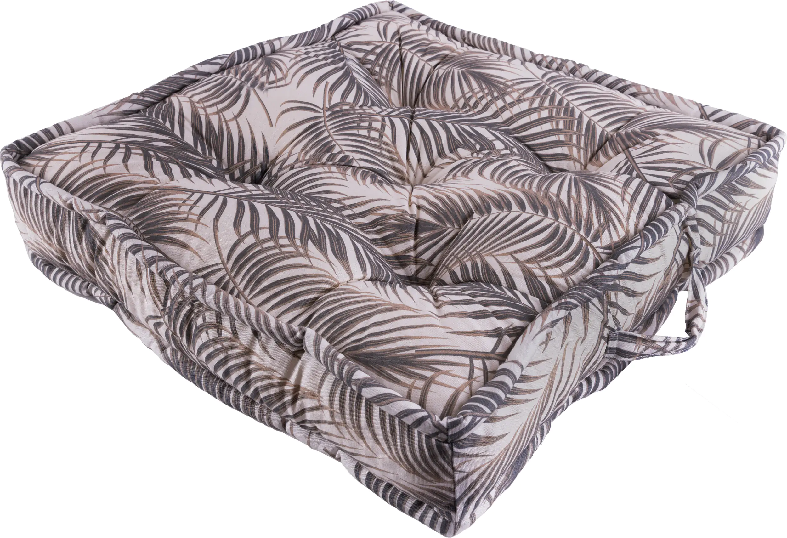 GO-DE Bodenkissen 60 cm x 60 cm x 12 cm Palmy grau