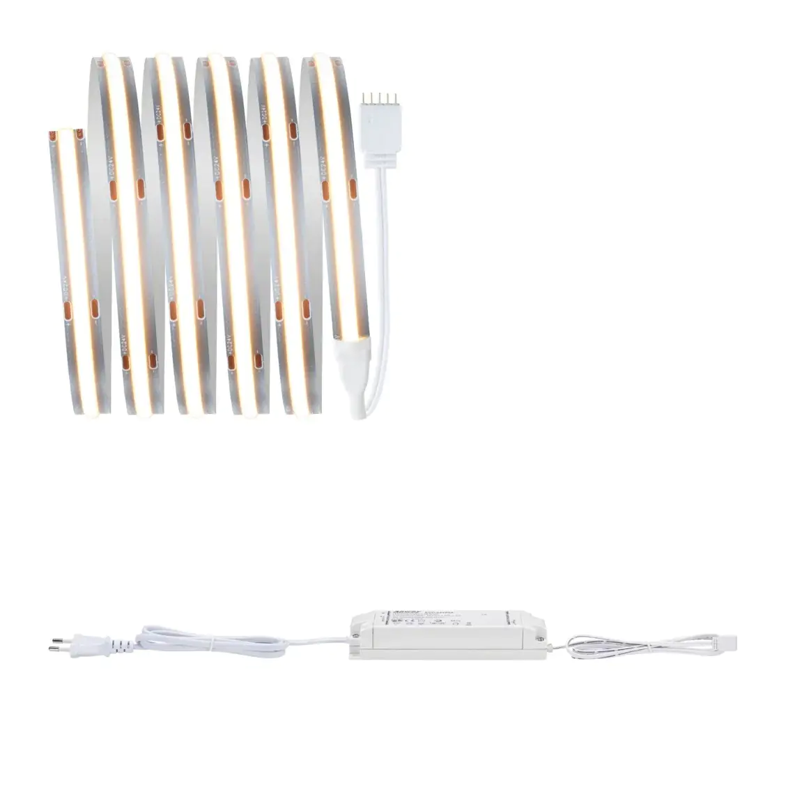 Paulmann MaxLED 1000 Stripe-Basisset 1,5 m warmweiß Full-Line COB silber
