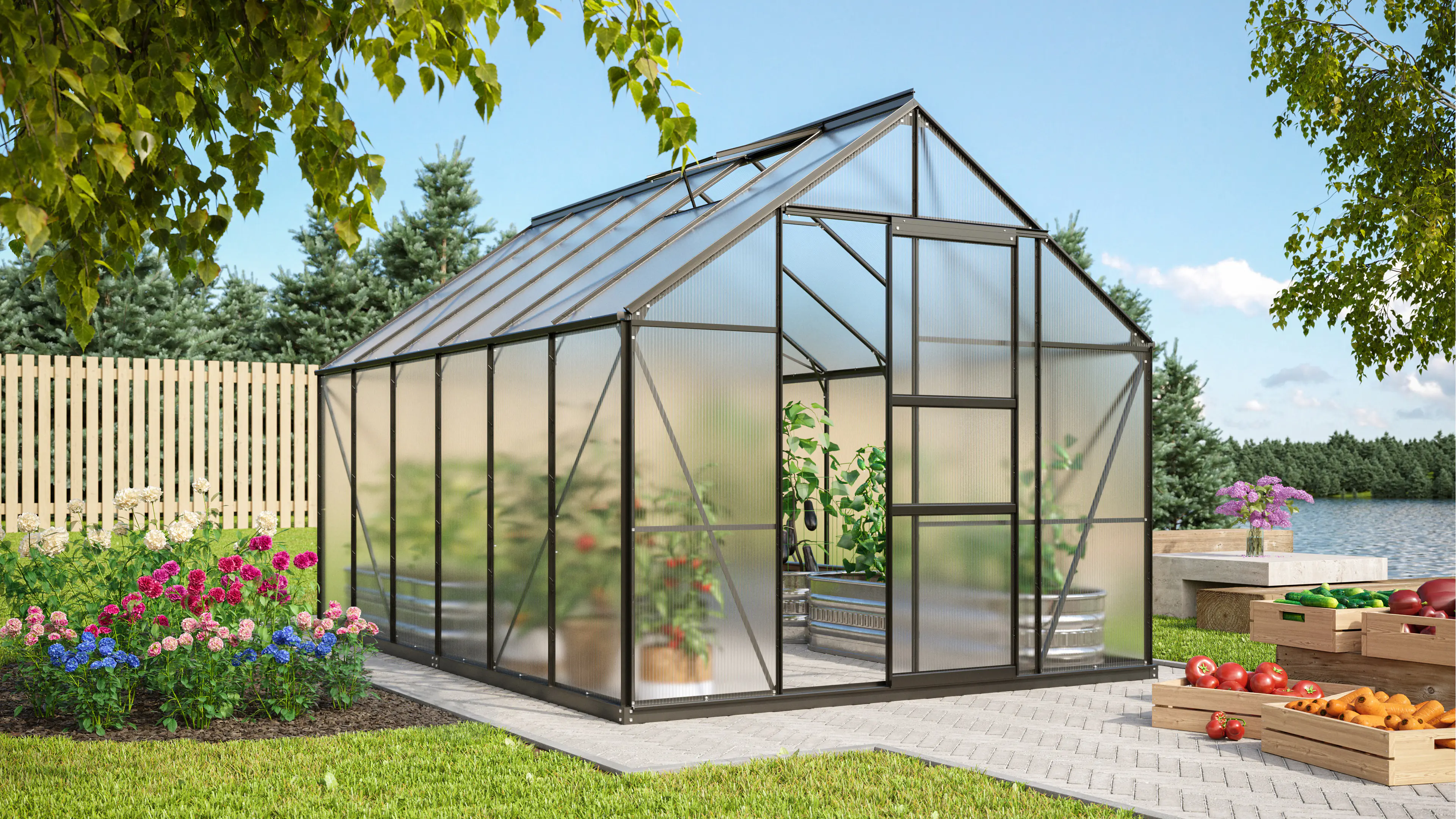 Vitavia Gewächshaus Merkur 9900 254 x 379 cm 4 mm HPK