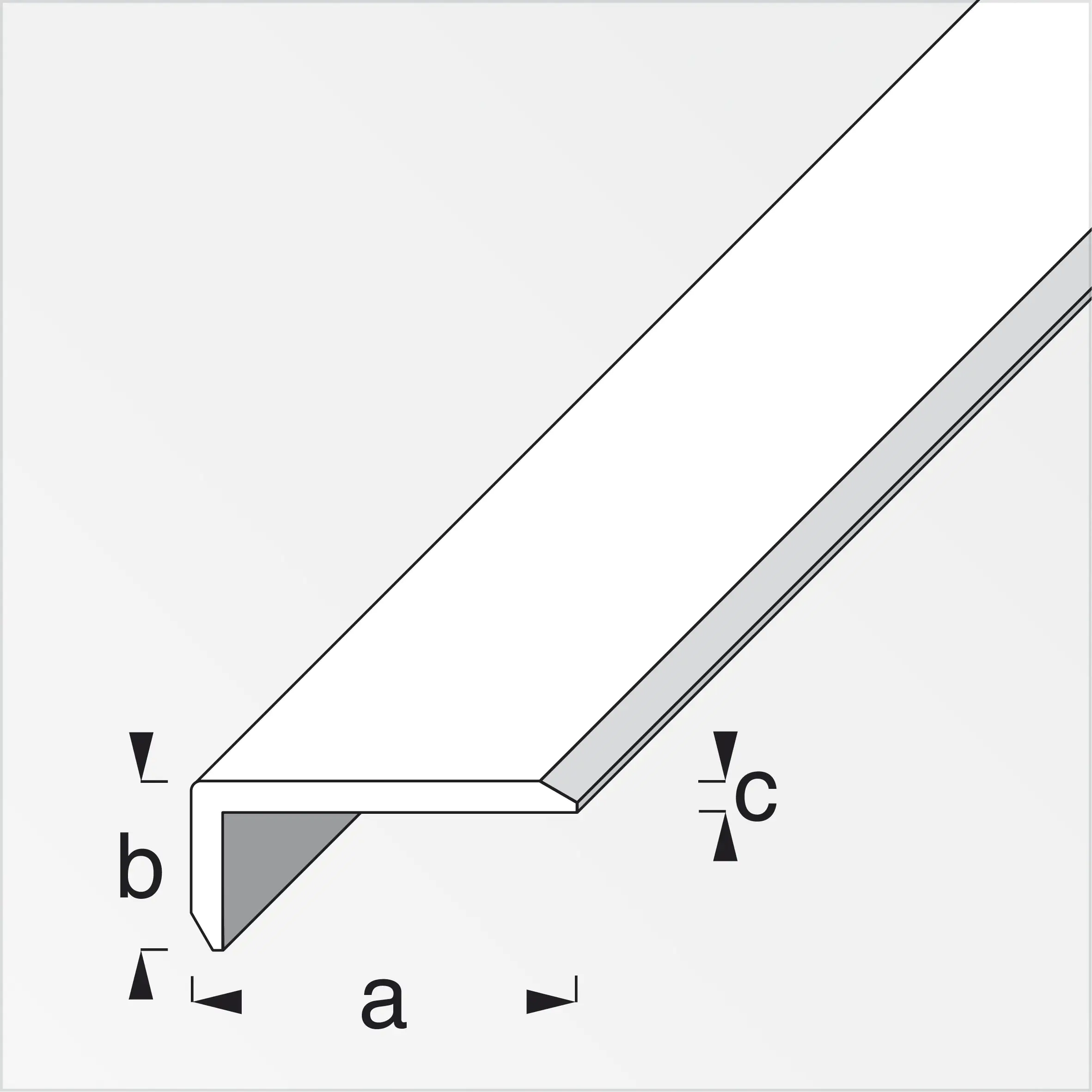 alfer Kantenschutz-Profil 1 m, 14 x 10 x 1.5 mm Aluminium eloxiert silber