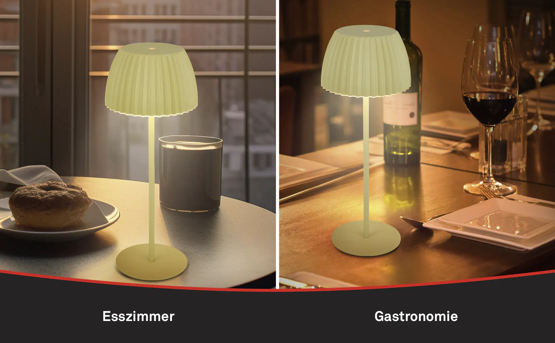 Briloner LED-Tischleuchte Riffle mit Akku grün dimmbar