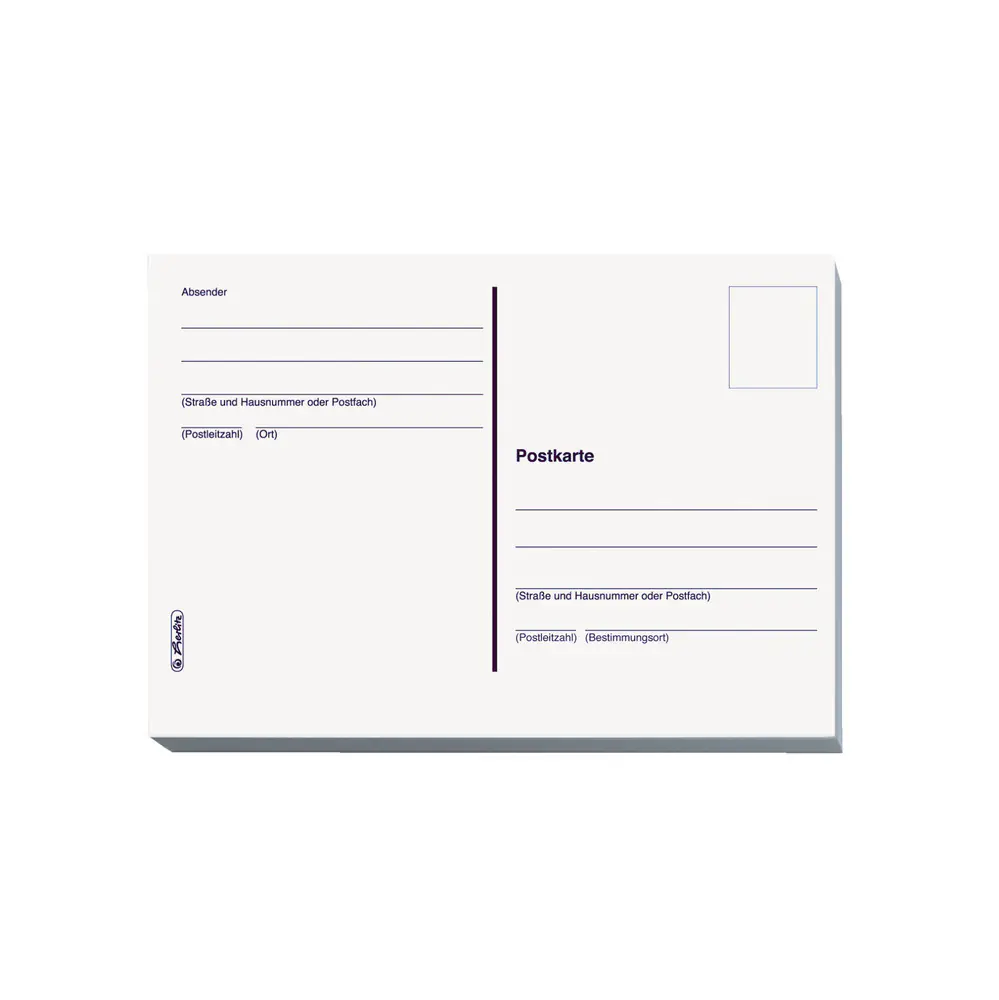 herlitz Postkarte A6 20er Heft geblockt