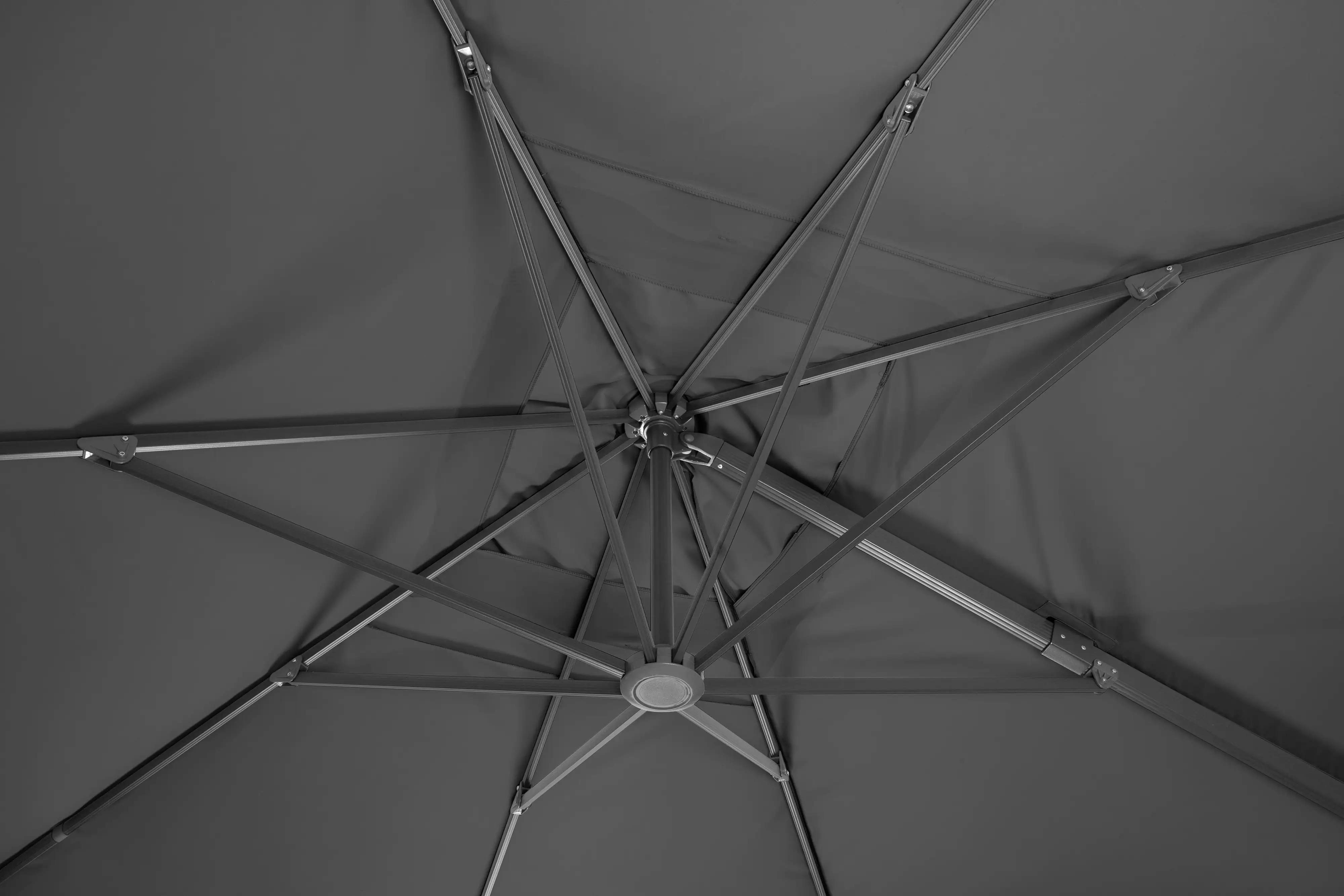Schneider Ampelschirm Rhodos Grande anthrazit 300 x 400 cm inkl. Sonnenschirmhülle