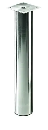 Hettich Tischbein 6,0 x 40 - 70 cm Edelstahl-Optik - 1 Stück