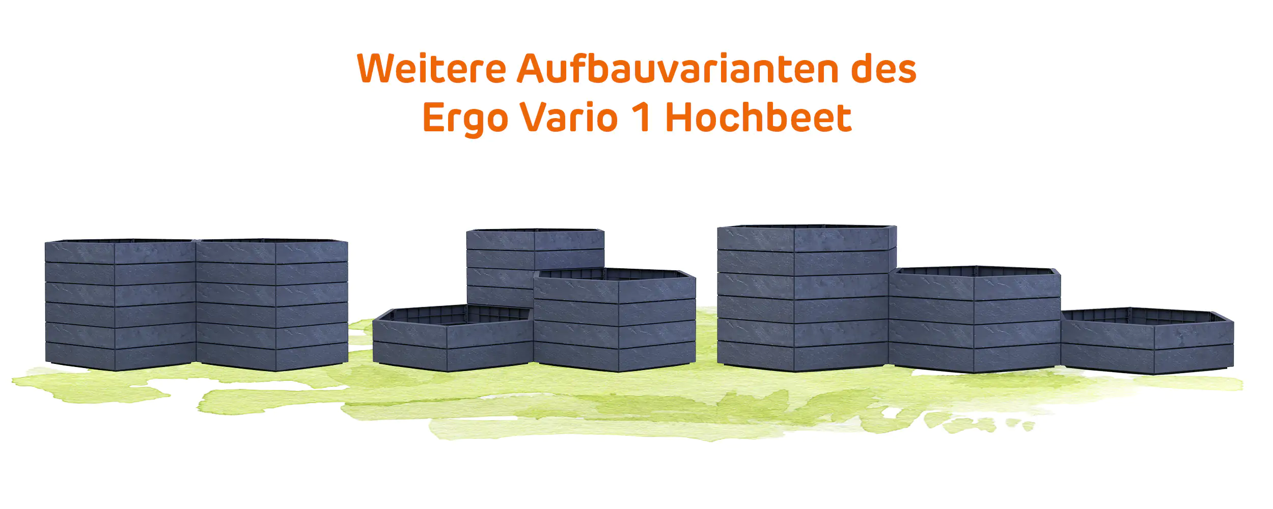 Garantia Hochbeet Ergo Vario 1, stone, Flora Wassersystem