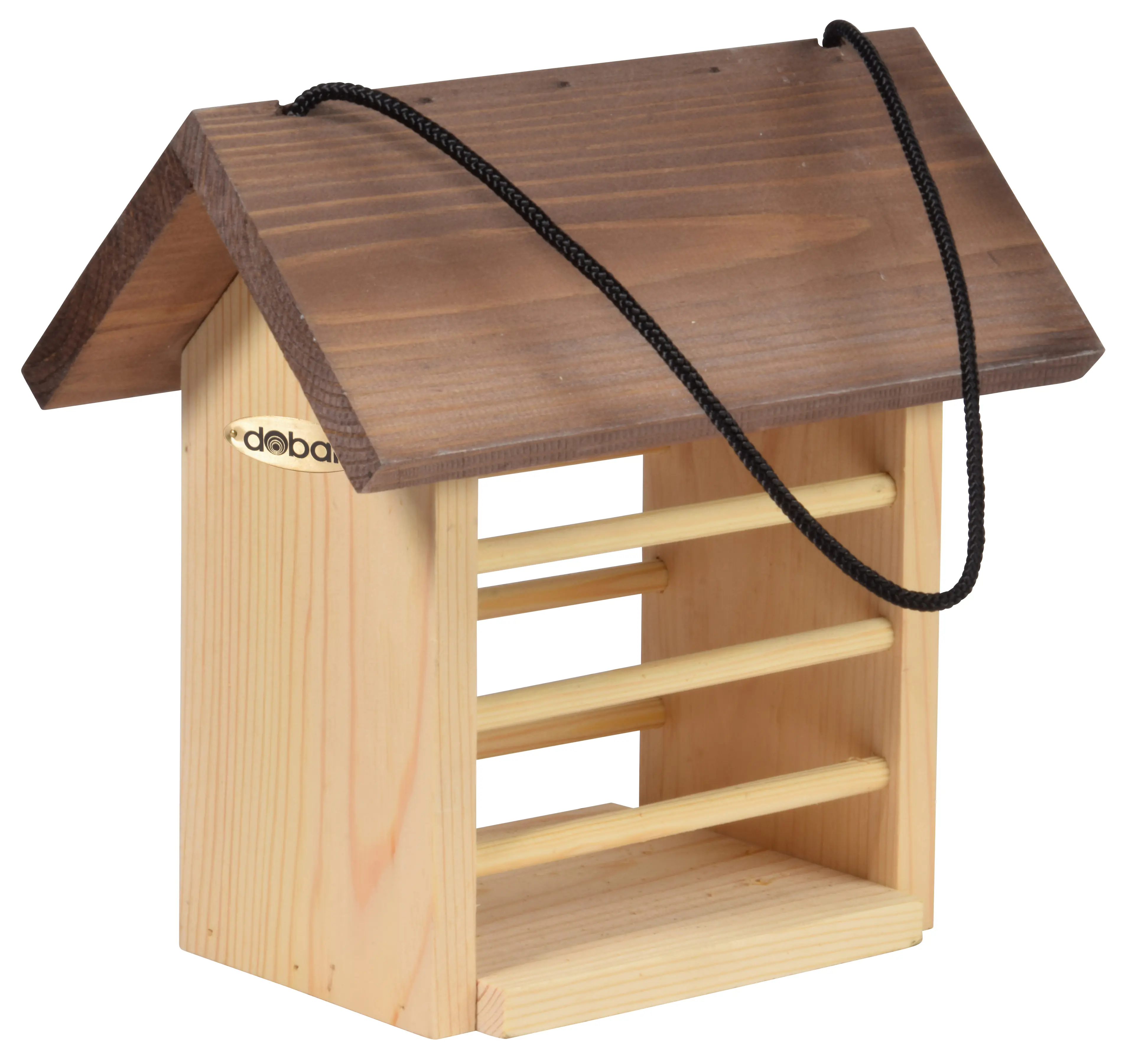 Dobar Vogelfutterhaus für Meisenknödel 22 x 14 x 21 cm braun