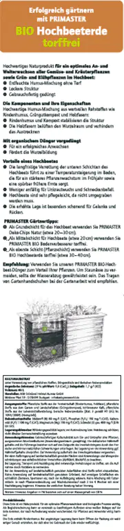Primaster Bio Hochbeeterde 40 L torffrei