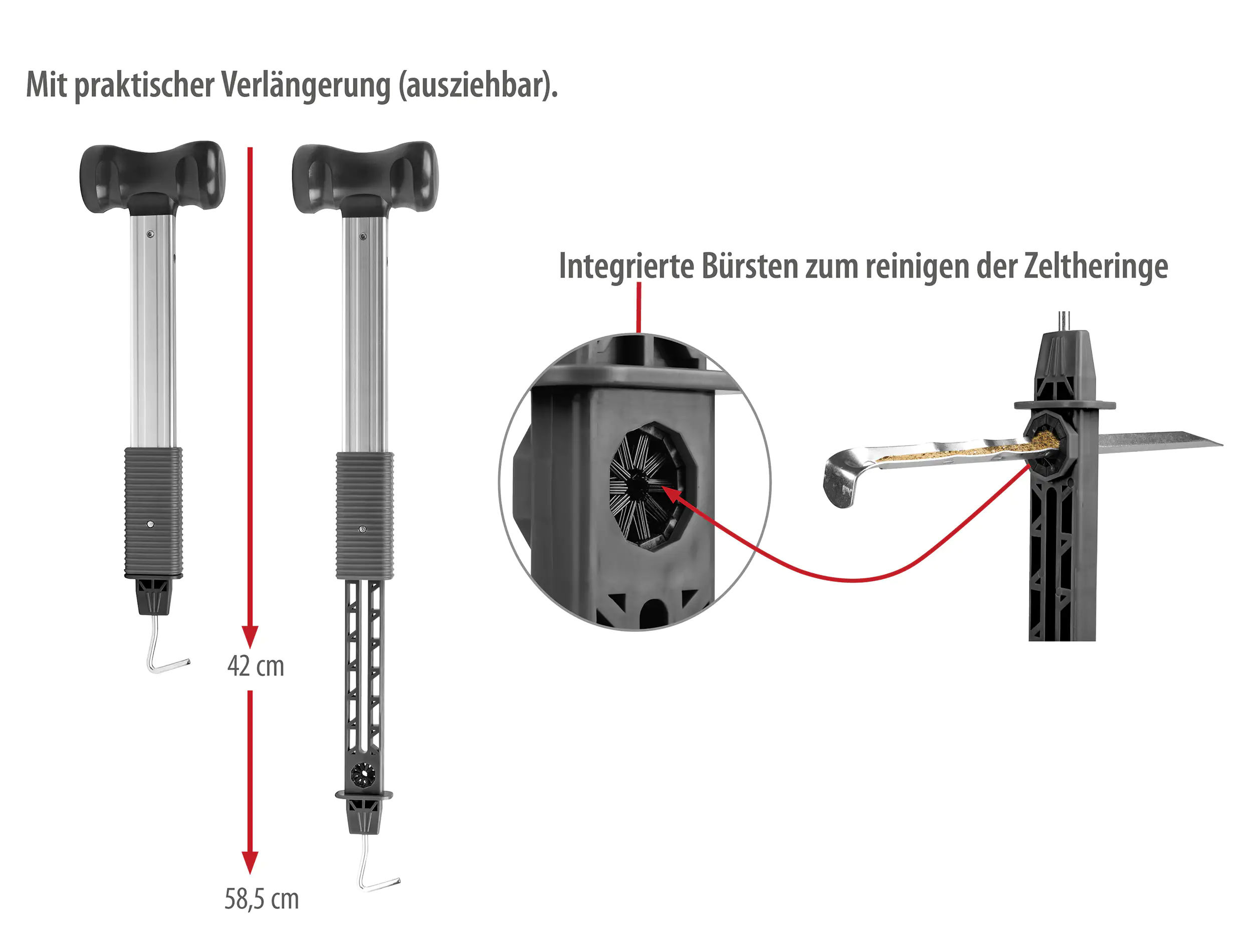 Calima Camping Hammer mit integriertem Heringsauszieher
