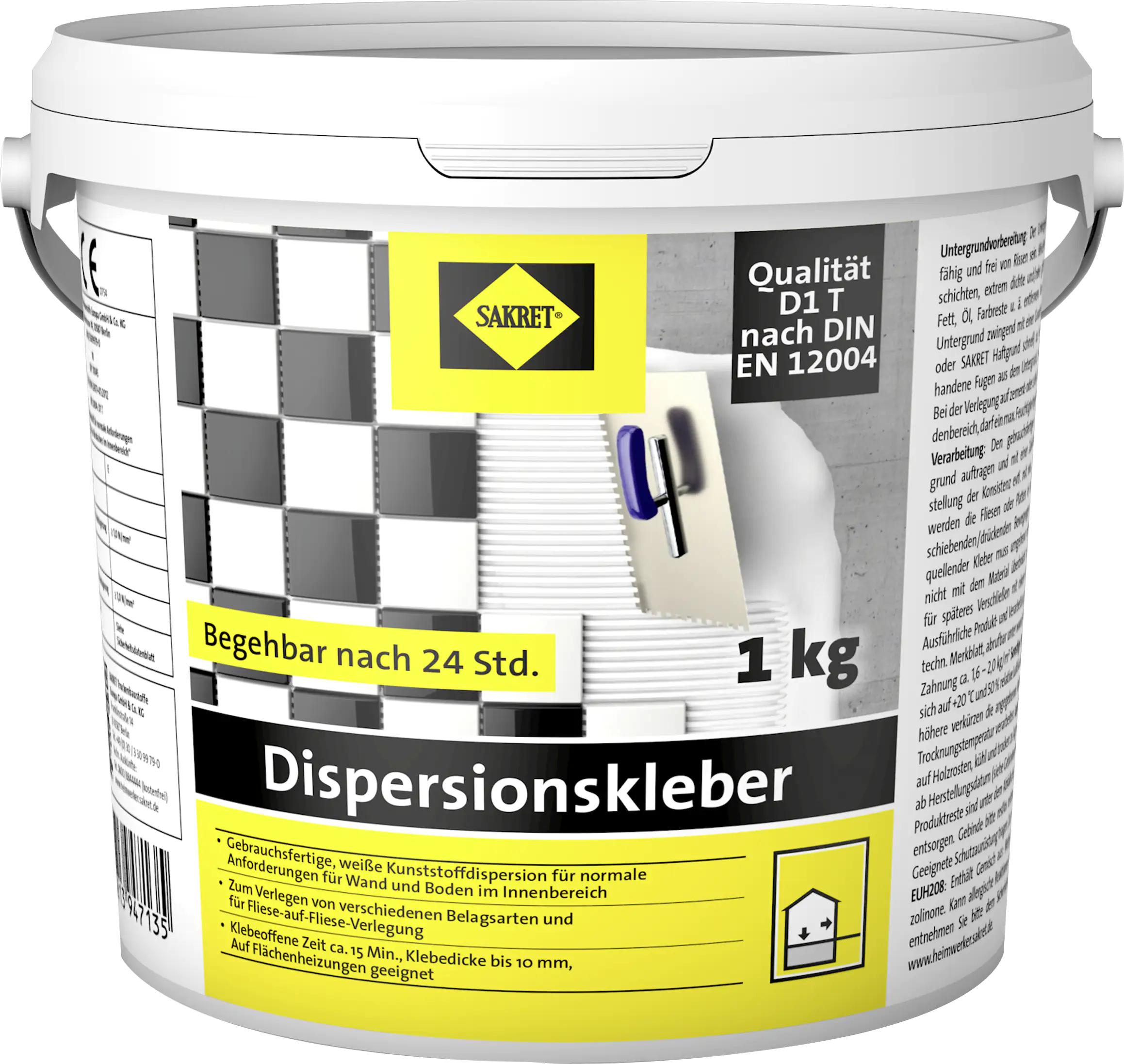 SAKRET Fliesenkleber Dispersionskleber 1 kg
