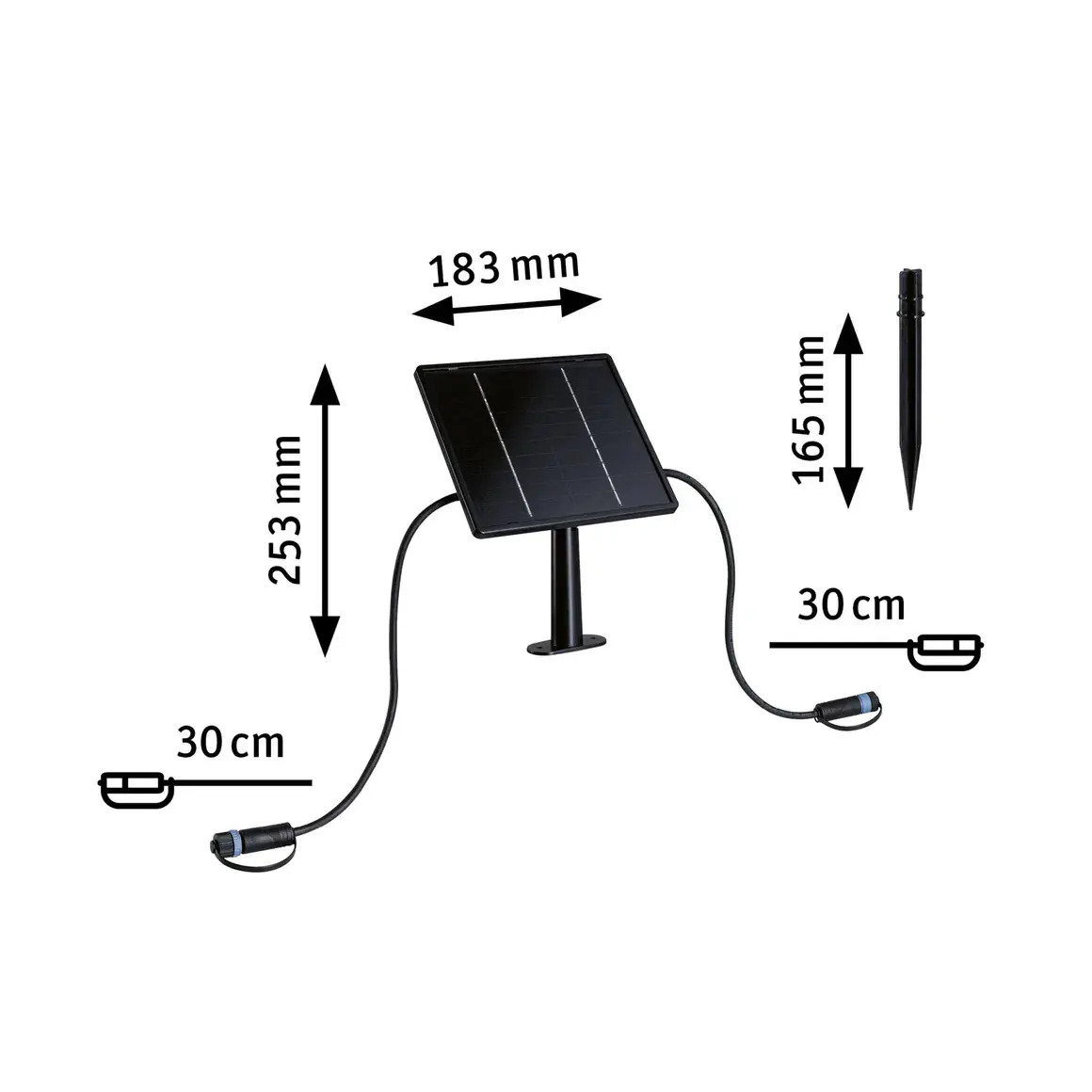 Paulmann LED-Außenleuchte Solarpanel Outdoor Plug & Shine 41,8 x 18,3 cm anthrazit