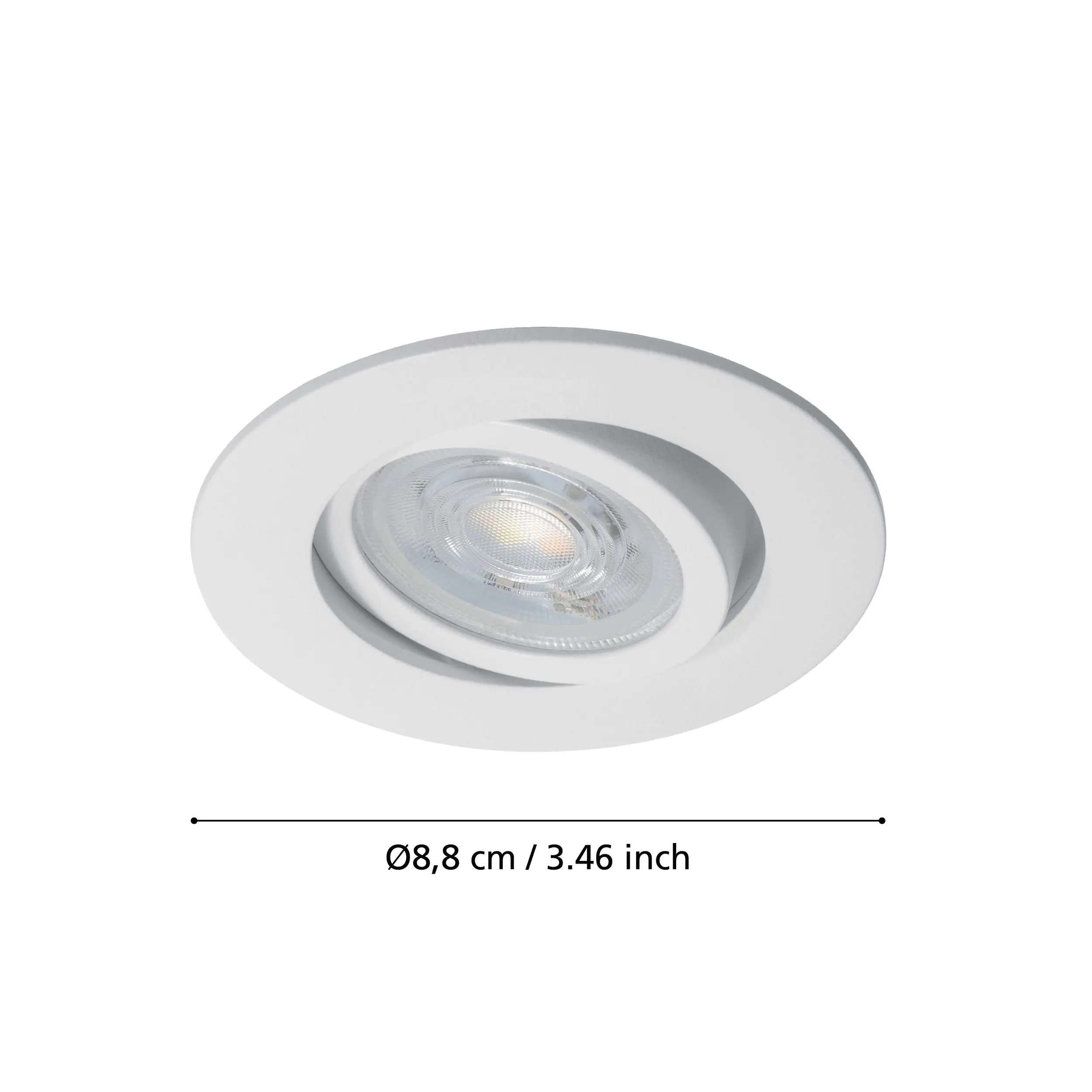 Eglo Connect Einbauleuchte Saliceto-Z weiß Ø 8,8 cm dimmbar, ww-kw, RGB