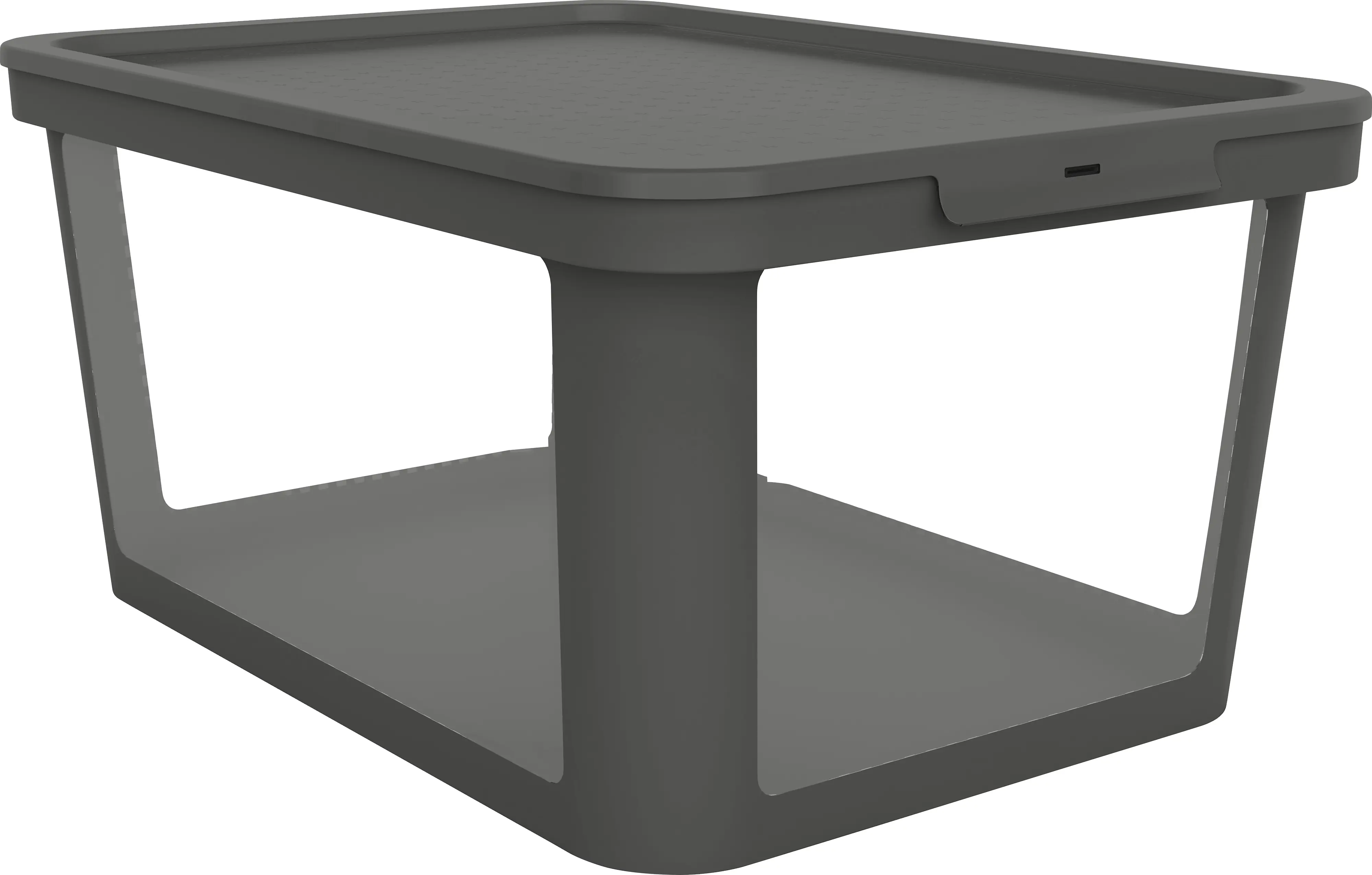 Rotho Aufbewahrungsbox Albris mit Deckel 57 x 39 cm 45 L schwarz 