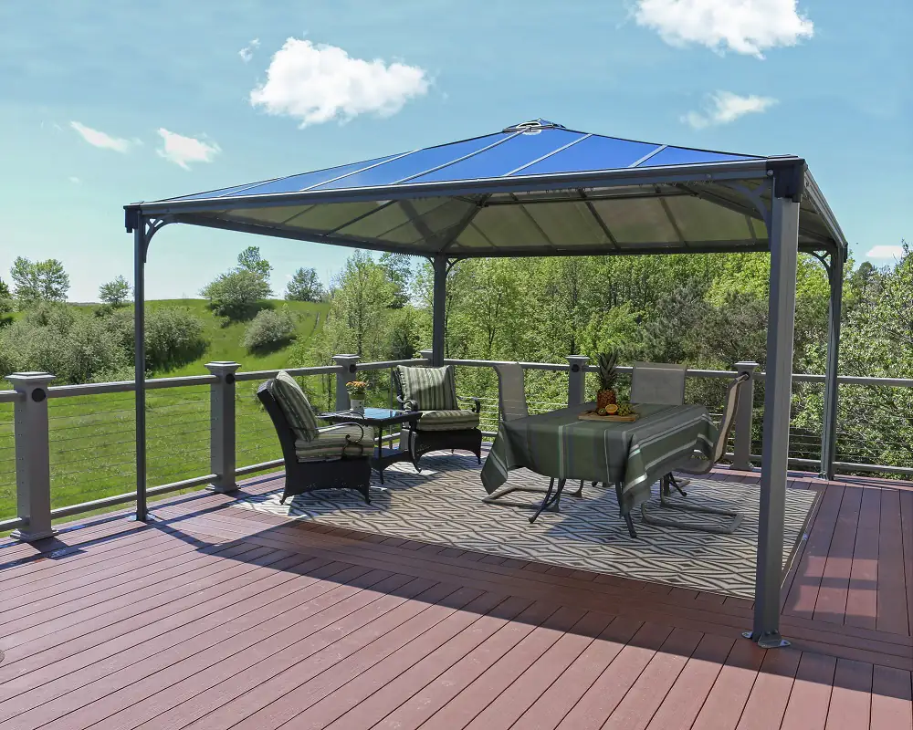 Canopia Pavillon Palermo 429 x 429 cm anthrazit/grau